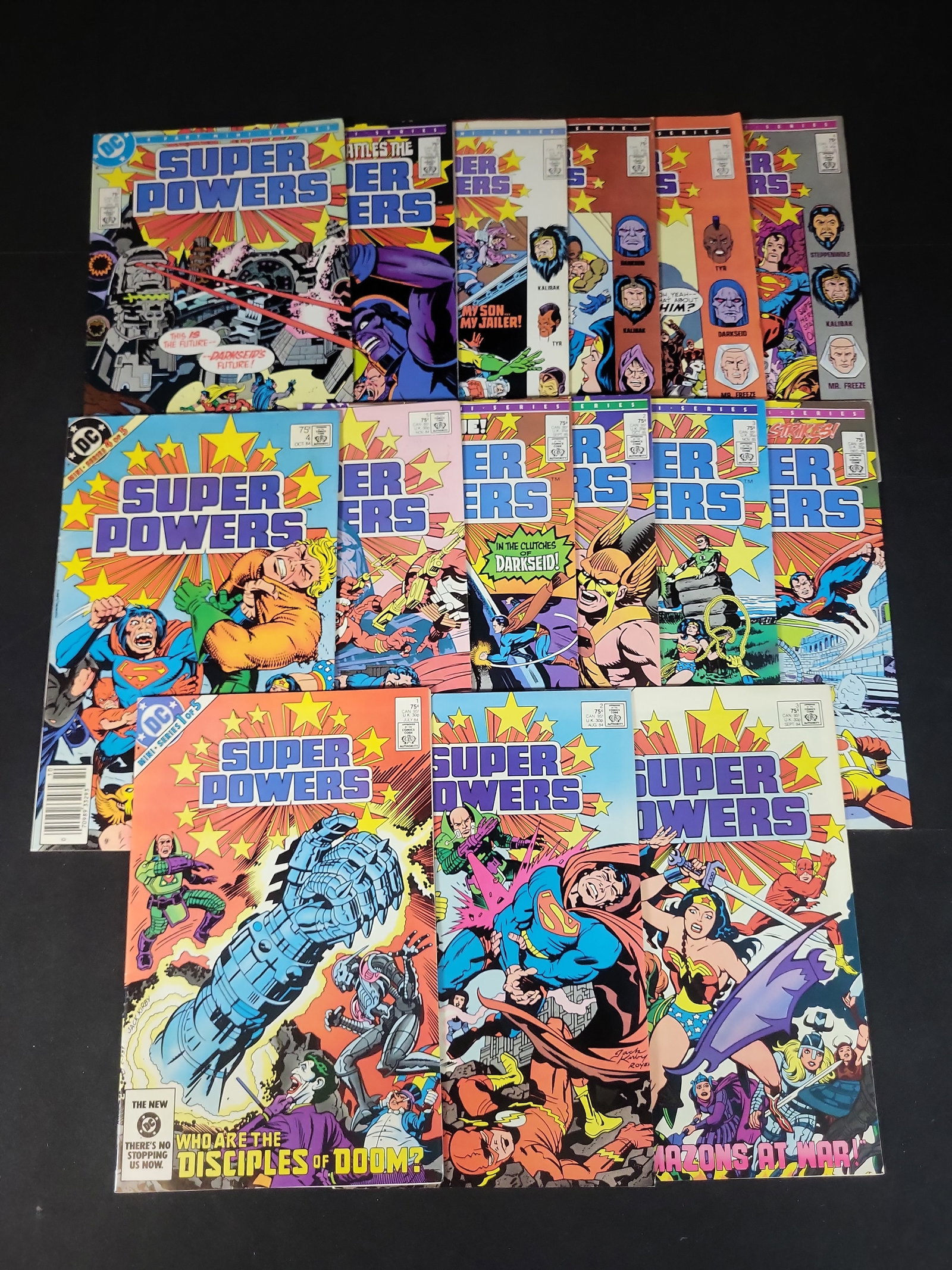 I02410 | Kirby, Jack and Others. Super Powers Mini-Series Comic Books. DC Comics, 1984-1986. First (1 of 6)
