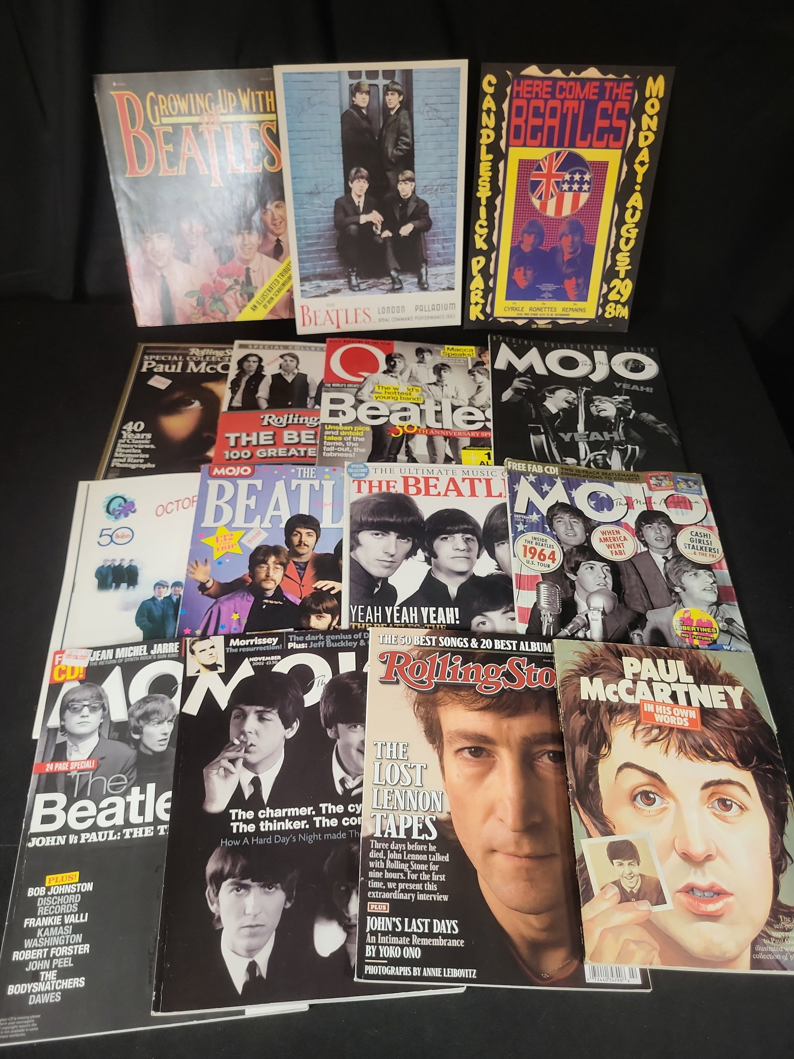 I02577 | A Collection of The Beatles Publications and Ephemera Including Rolling Stone and Mojo: BID PER WHAT YOU SEE IN THE PHOTO, NOT THE AI GENERATED TITLES AND DESCRIPTIONS! A Collection of The Beatles Publications and Ephemera Including Rolling Stone and Mojo Specials This collection consist