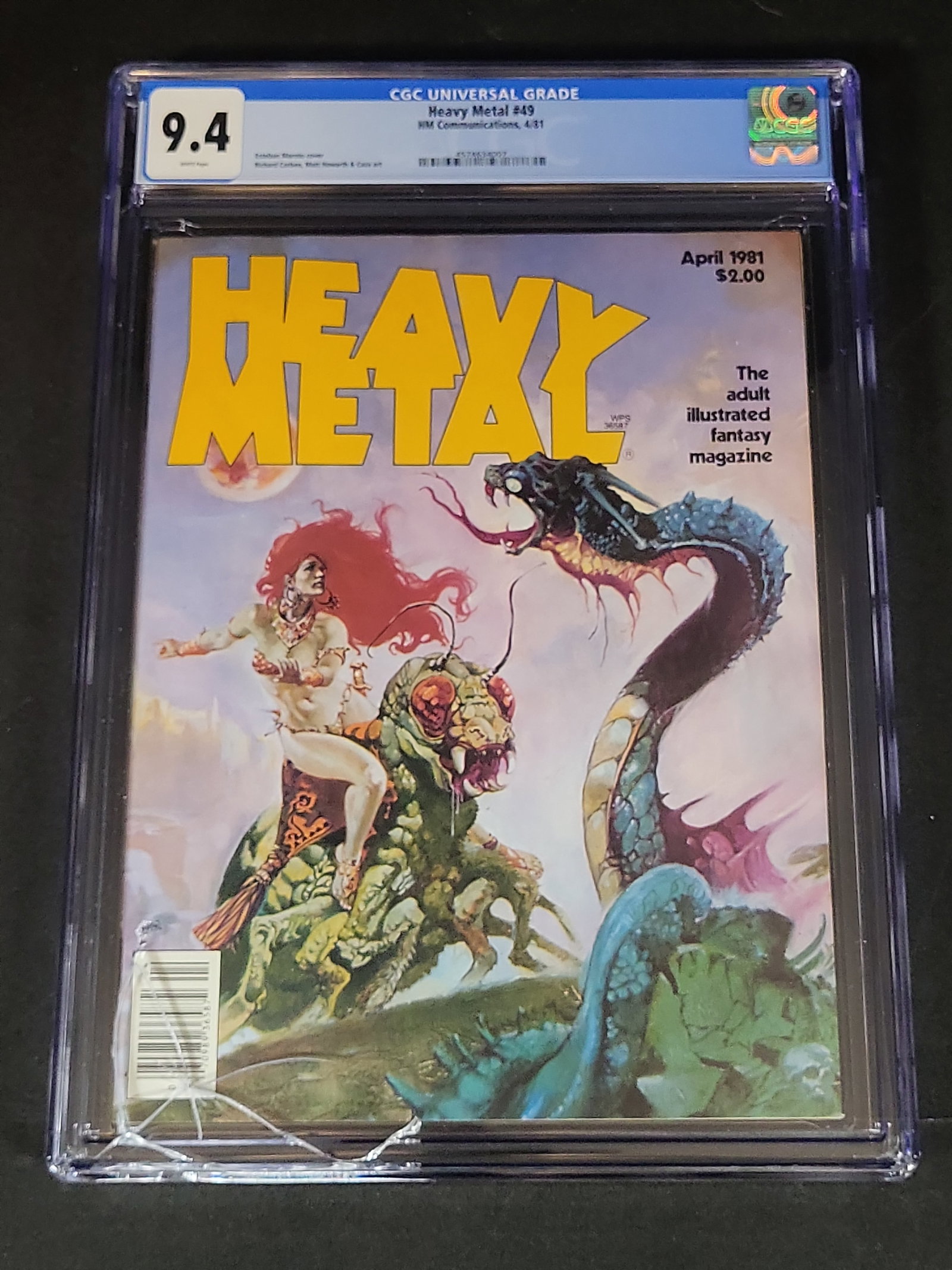 I02884 | Various. Heavy Metal #49. HM Communications, 1981. CGC 9.4 Universal Grade.: BID PER WHAT YOU SEE IN THE PHOTO, NOT THE AI GENERATED TITLES AND DESCRIPTIONS! Various. Heavy Metal #49. HM Communications, 1981. CGC 9.4 Universal Grade. This lot features a single copy of Heavy Me