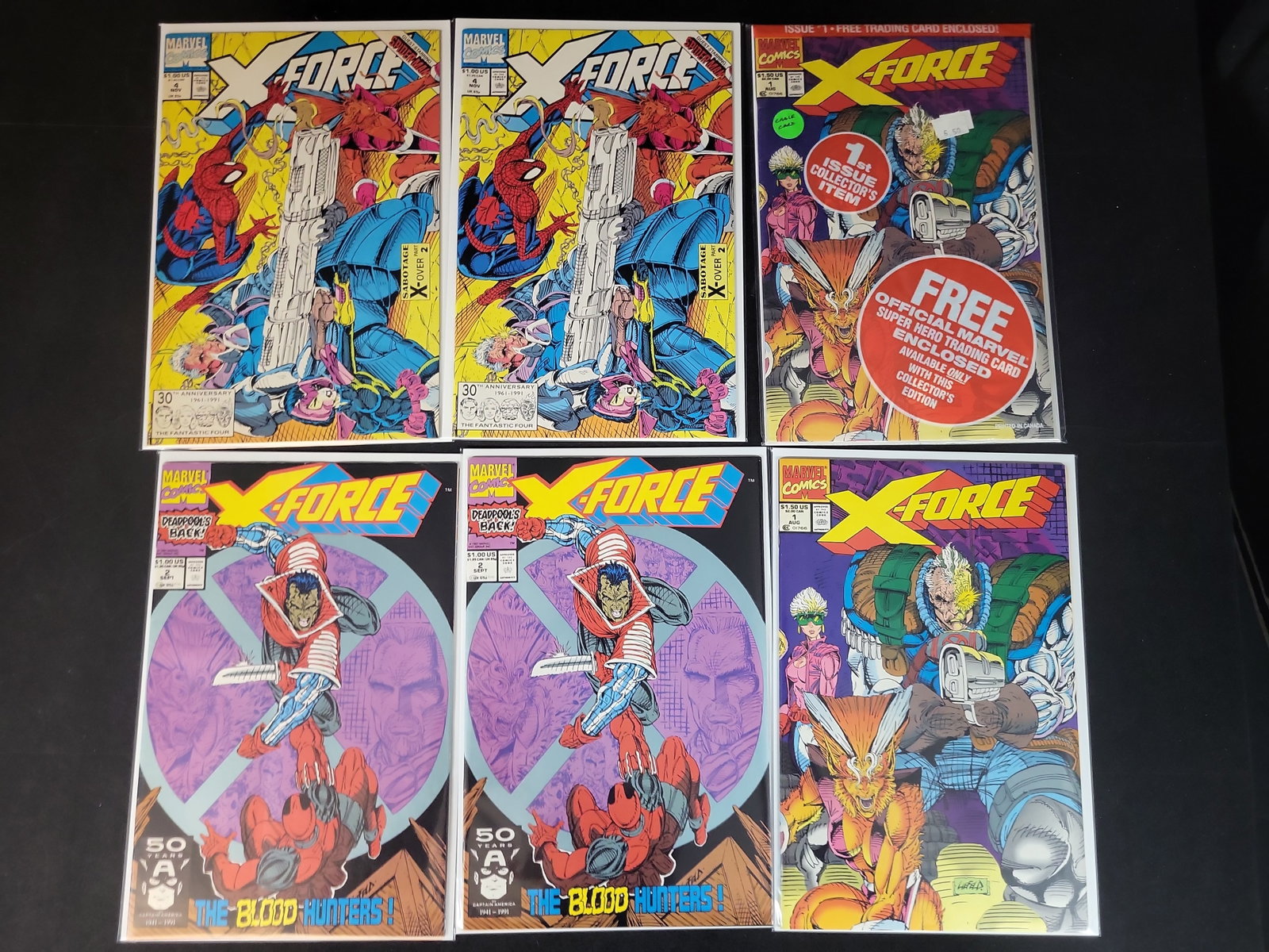 I02194 | Liefeld, Rob, et al. X-Force Issues #1, #2, and #4. Marvel Comics, 1991. (1 of 3)