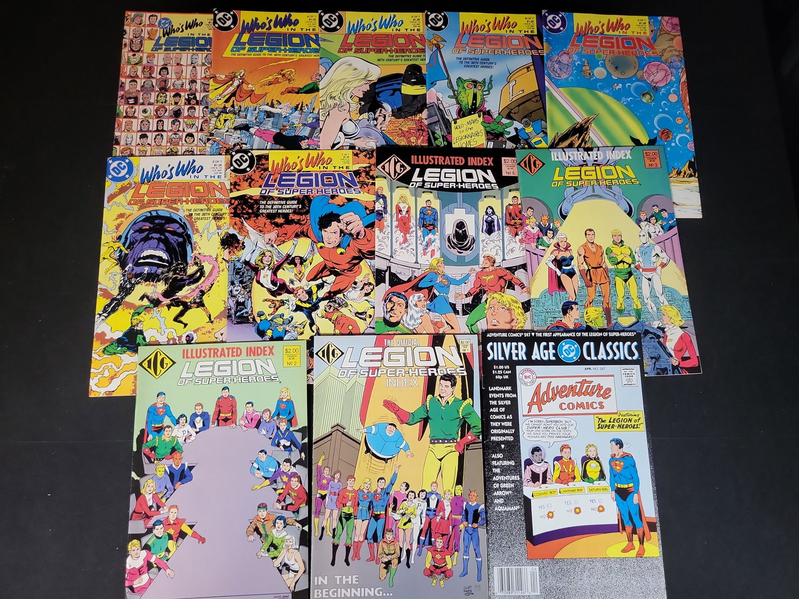 I02341 | DC Comics and ICG. A Collection of Legion of Super-Heroes Reference Guides and Reprints. (1 of 4)