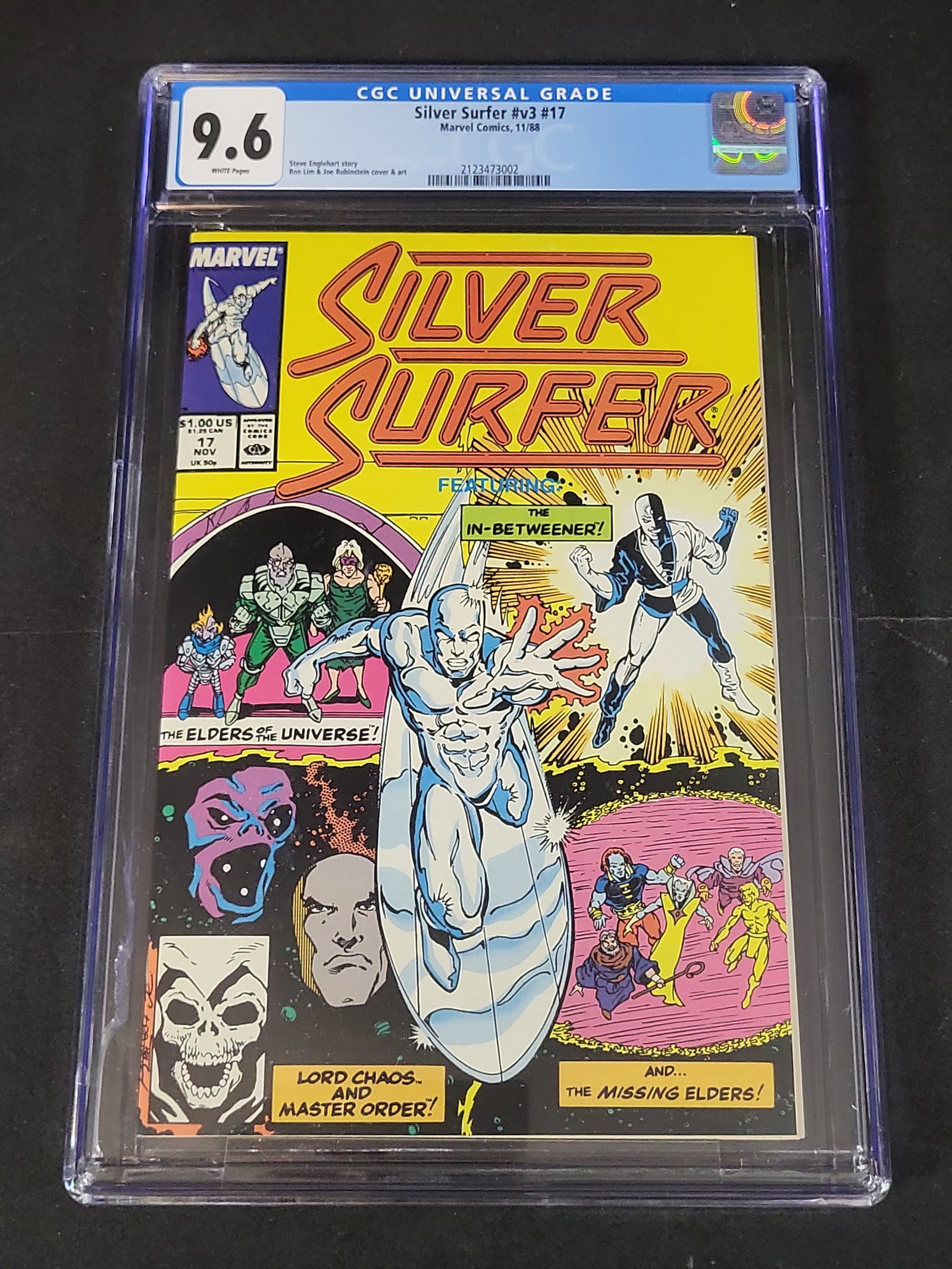 I02521 | Englehart, Steve. Silver Surfer Vol. 3 #17. Marvel Comics, 1988. CGC 9.6 Universal Grade. (1 of 7)