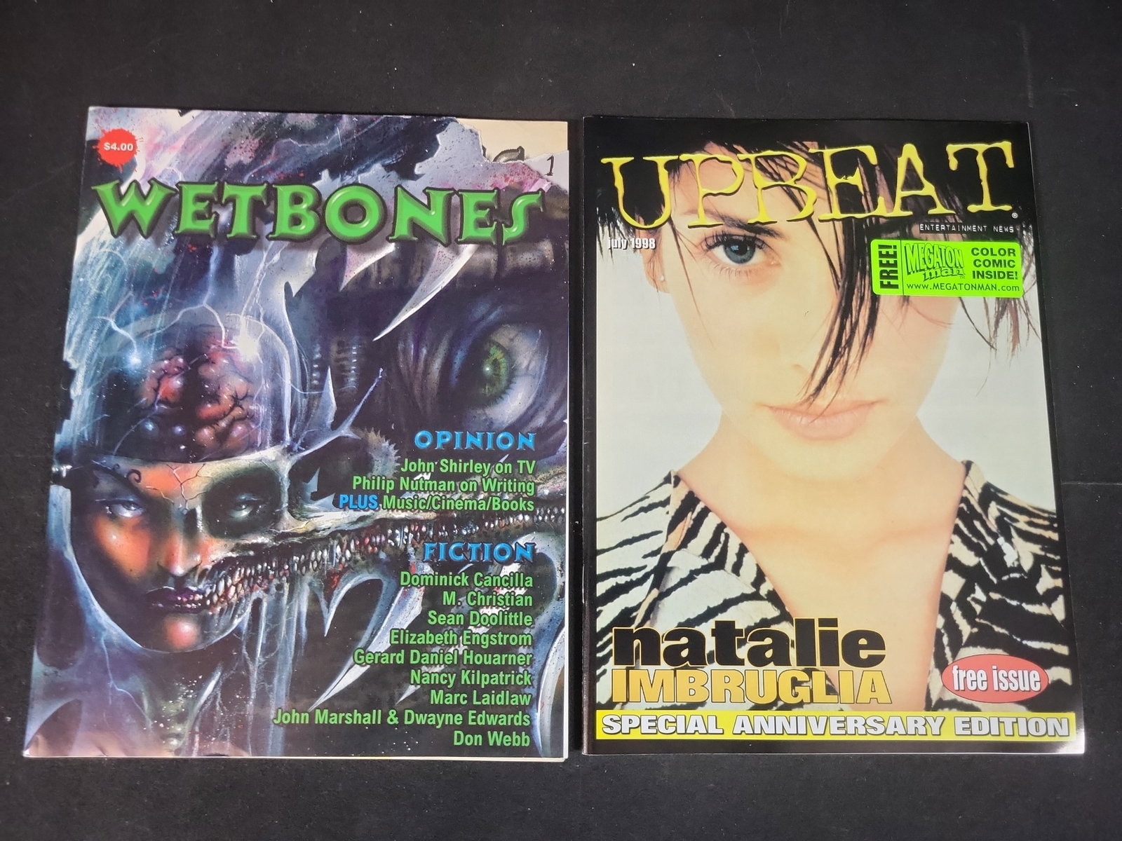 I02587 | Two Periodicals: Wetbones Issue No. 1 and Upbeat Entertainment News, July 1998 (1 of 4)