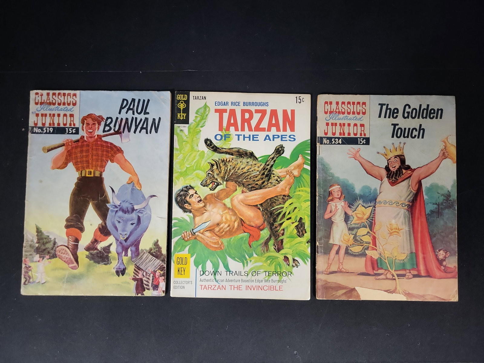 I02799 | A Trio of Vintage Comic Books including Gold Key Tarzan and Classics Illustrated Junior, c. (1 of 4)