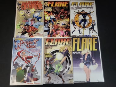 I02477 | Six Heroic Publishing Flare and League of Champions Comic Books