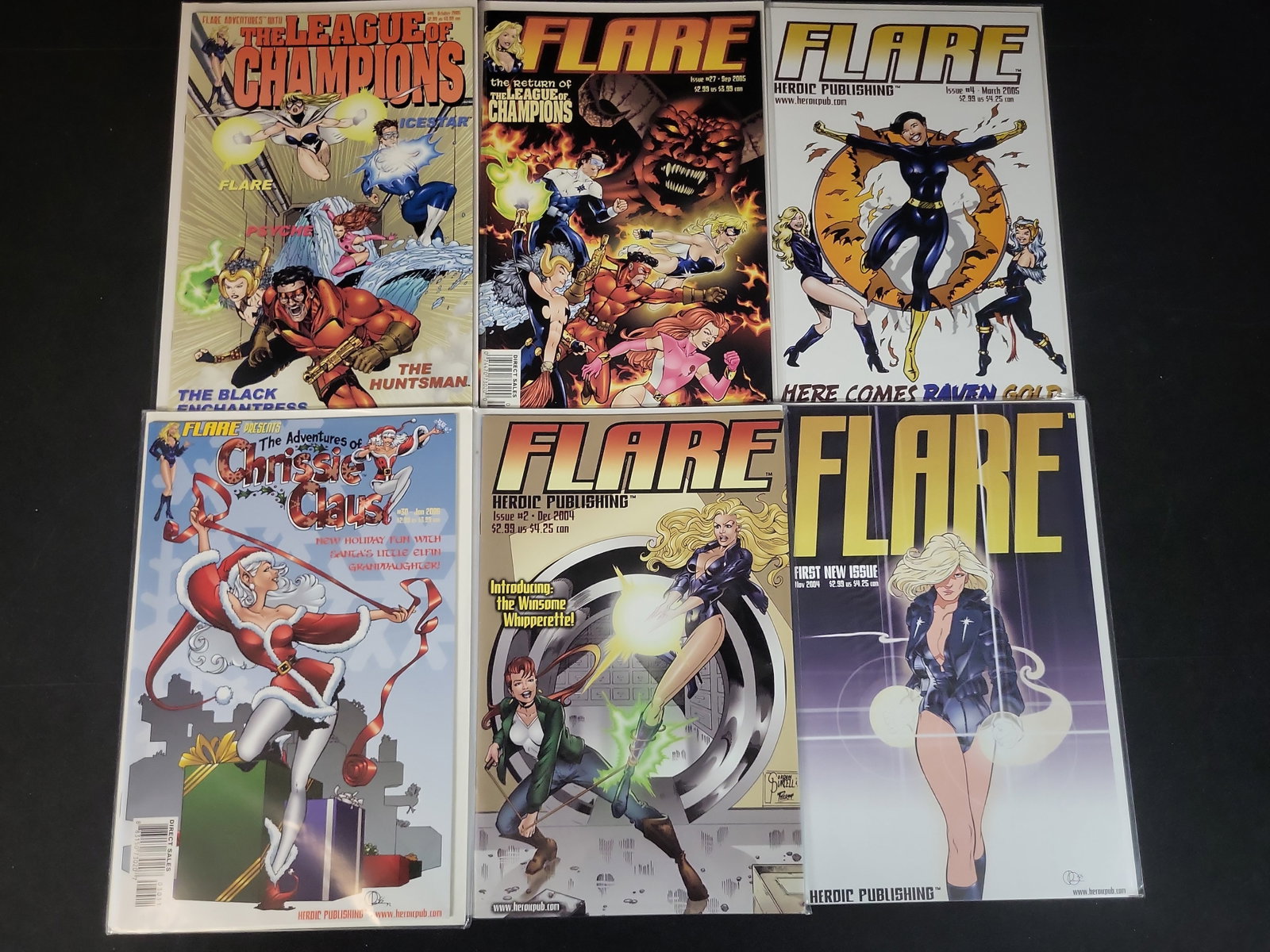 I02477 | Six Heroic Publishing Flare and League of Champions Comic Books (1 of 5)