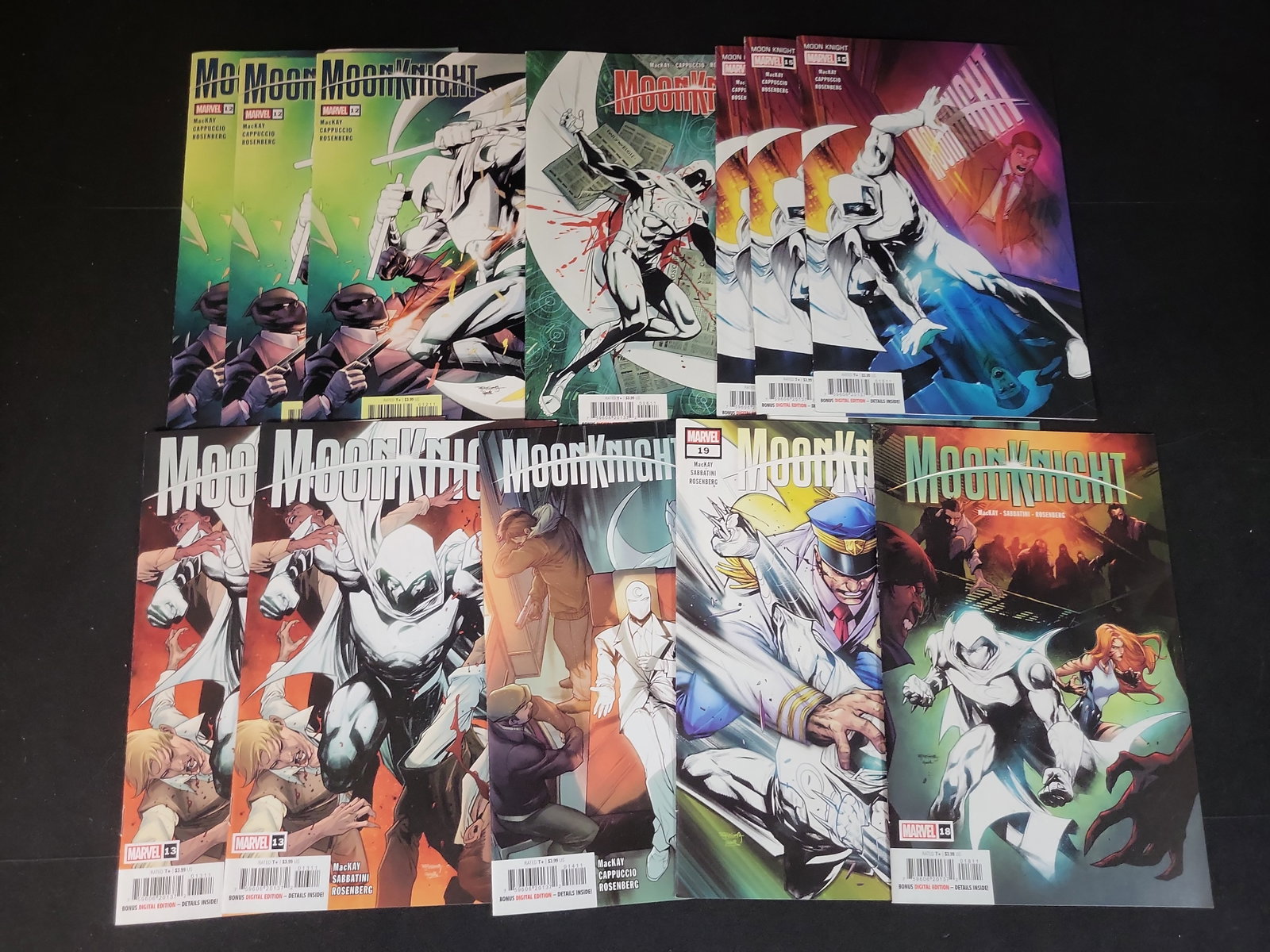 I02480 | A Collection of 12 Moon Knight Vol. 9 Marvel Comic Books by Jed MacKay (1 of 5)