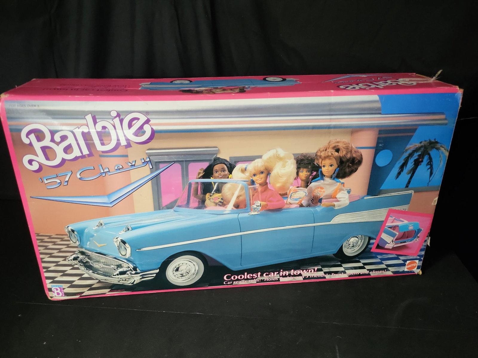 I02802 | Mattel Barbie '57 Chevy Convertible Toy Car with Original Box (1 of 5)