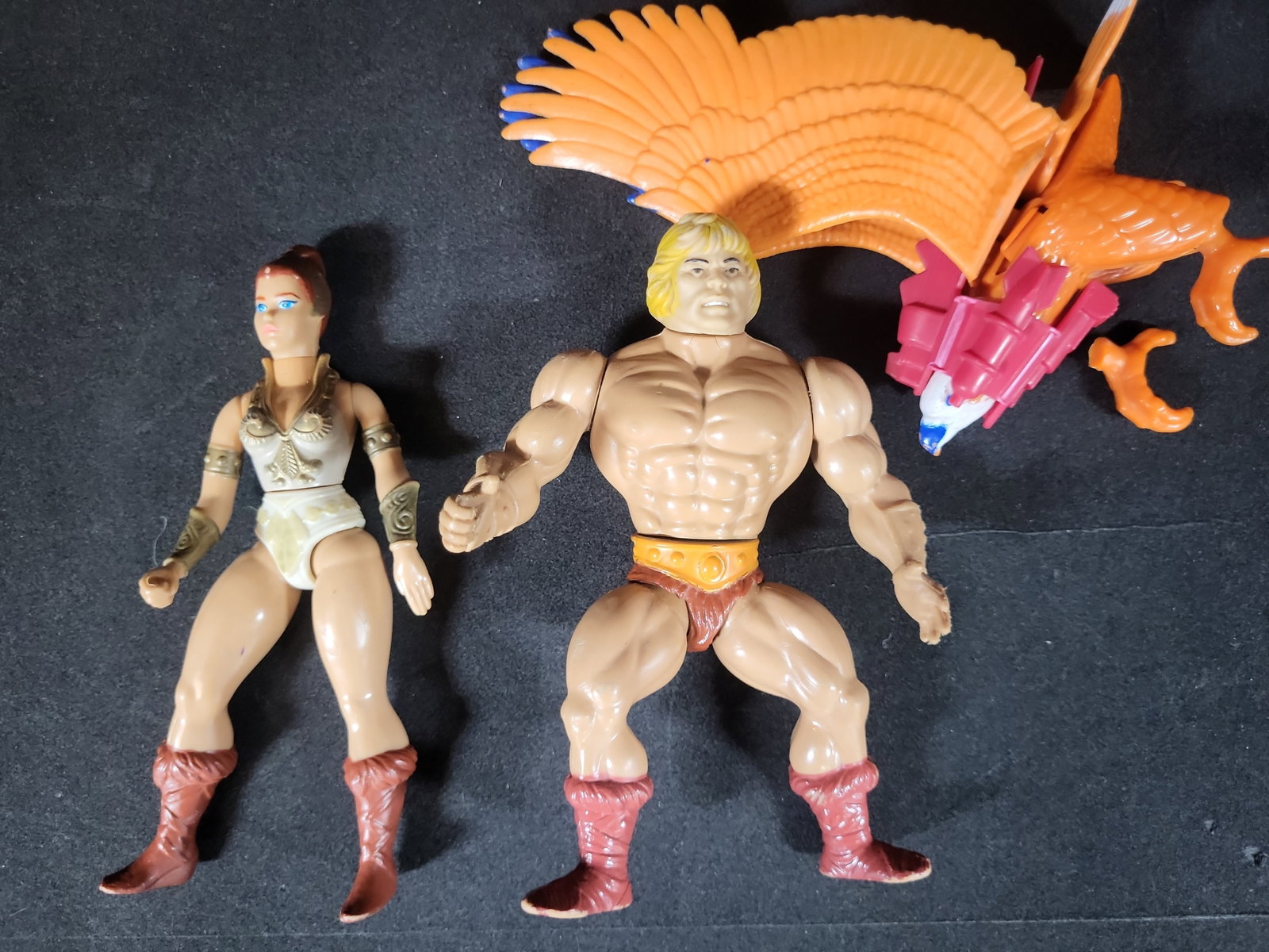 I02889 | Three Mattel Masters of the Universe Action Figures and Creature Accessory (1 of 6)