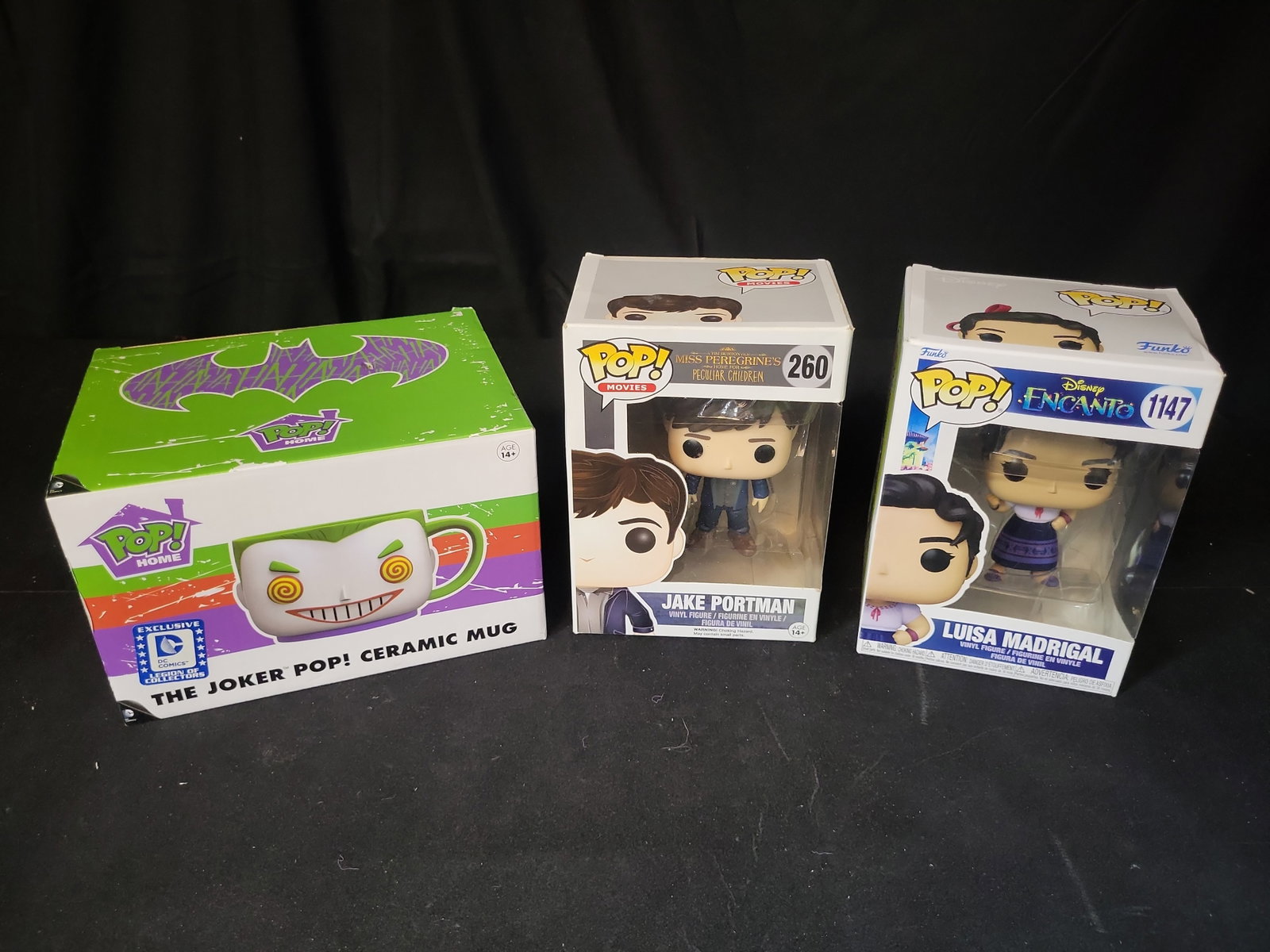 I02899 | Three Funko Pop Collectibles Including Joker Ceramic Mug and Vinyl Figures (1 of 4)