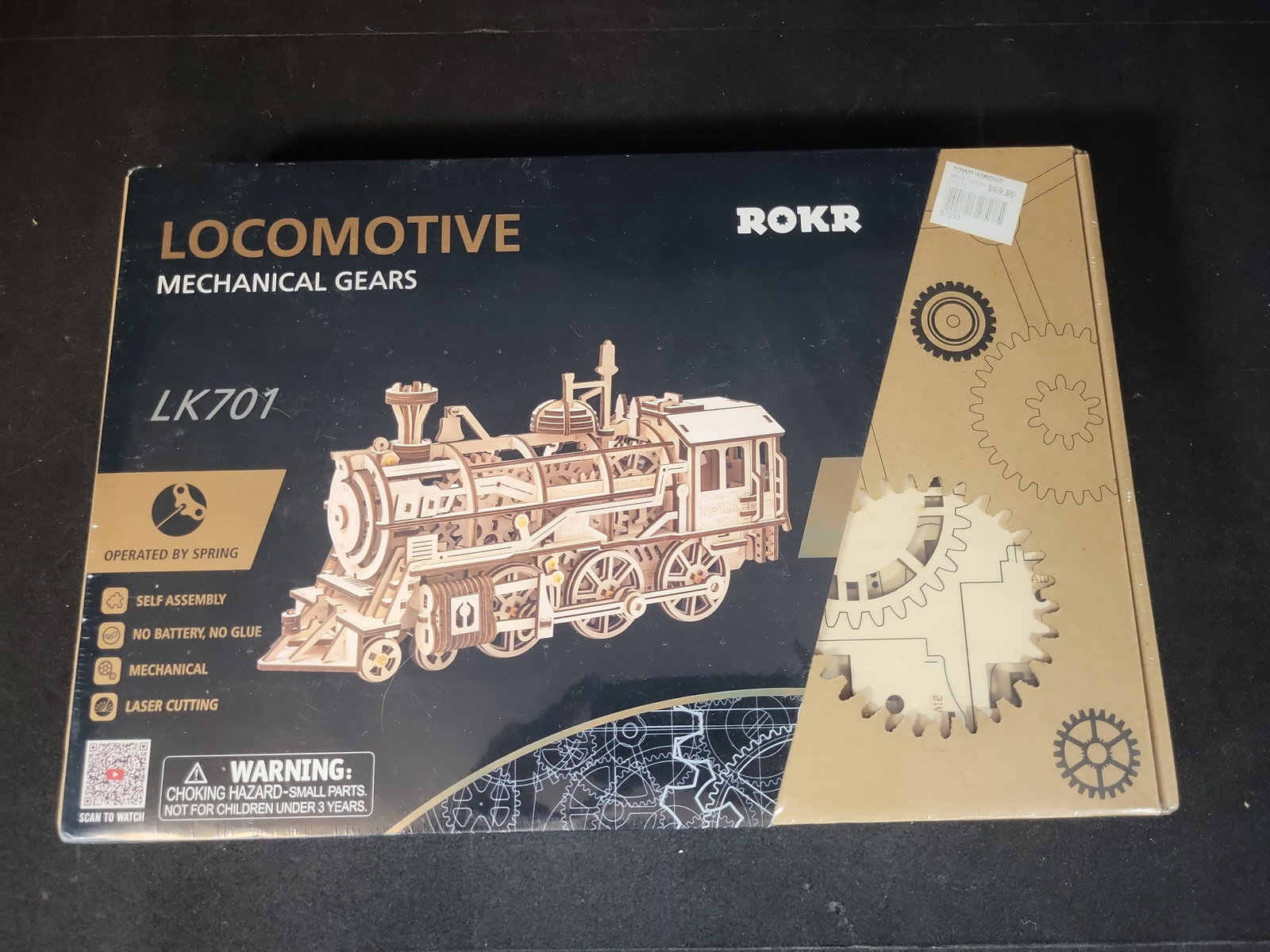 I02900 | ROKR Robotime Mechanical Gears Locomotive 3D Puzzle Model Kit LK701 (1 of 4)