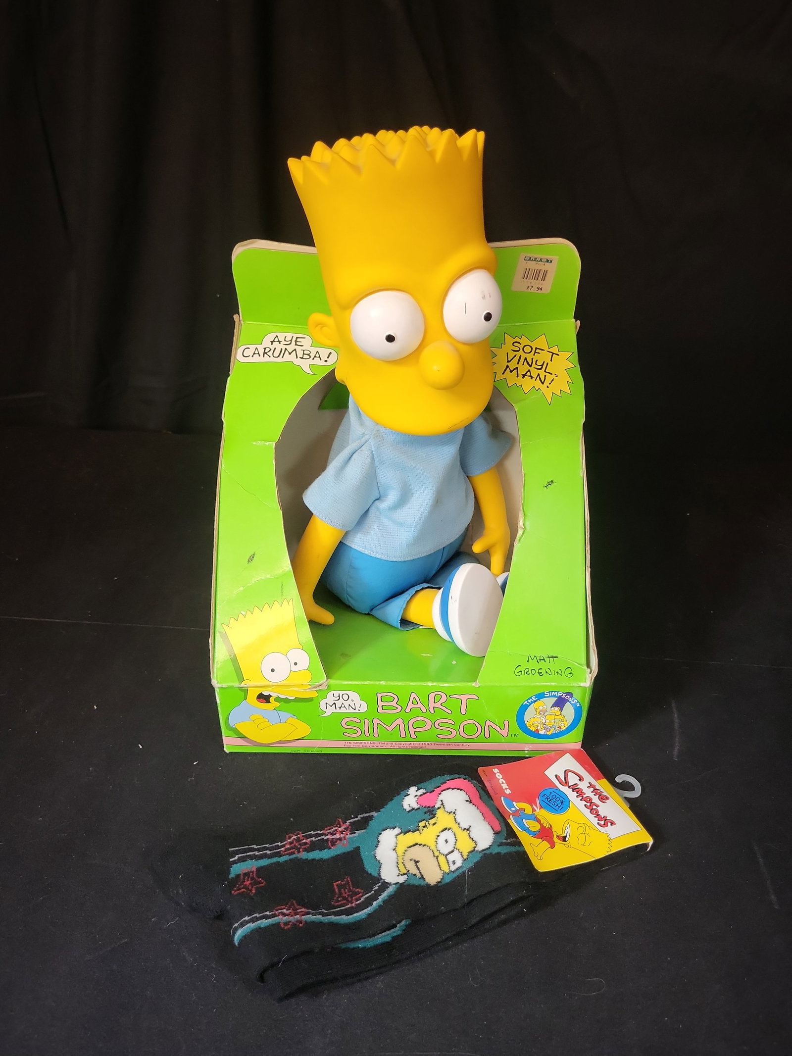 I02901 | Two Pieces of The Simpsons Memorabilia Including 1990 Bart Simpson Figure and 2003 Homer (1 of 5)