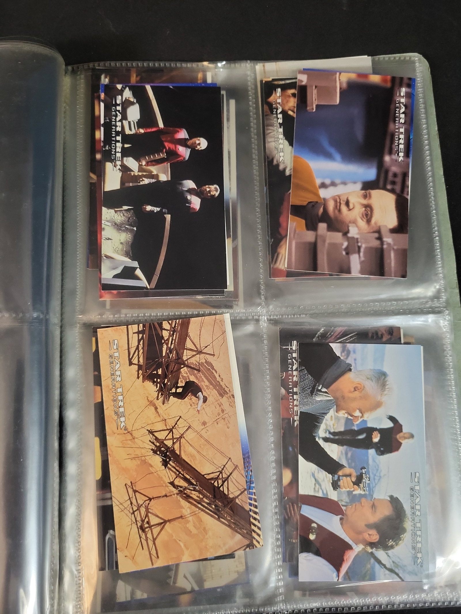 I02552 | A Collection of 1994 SkyBox Star Trek Generations Trading Cards: BID PER WHAT YOU SEE IN THE PHOTO, NOT THE AI GENERATED TITLES AND DESCRIPTIONS! A Collection of 1994 SkyBox Star Trek Generations Trading Cards This collection consists of an assortment of vintage tr