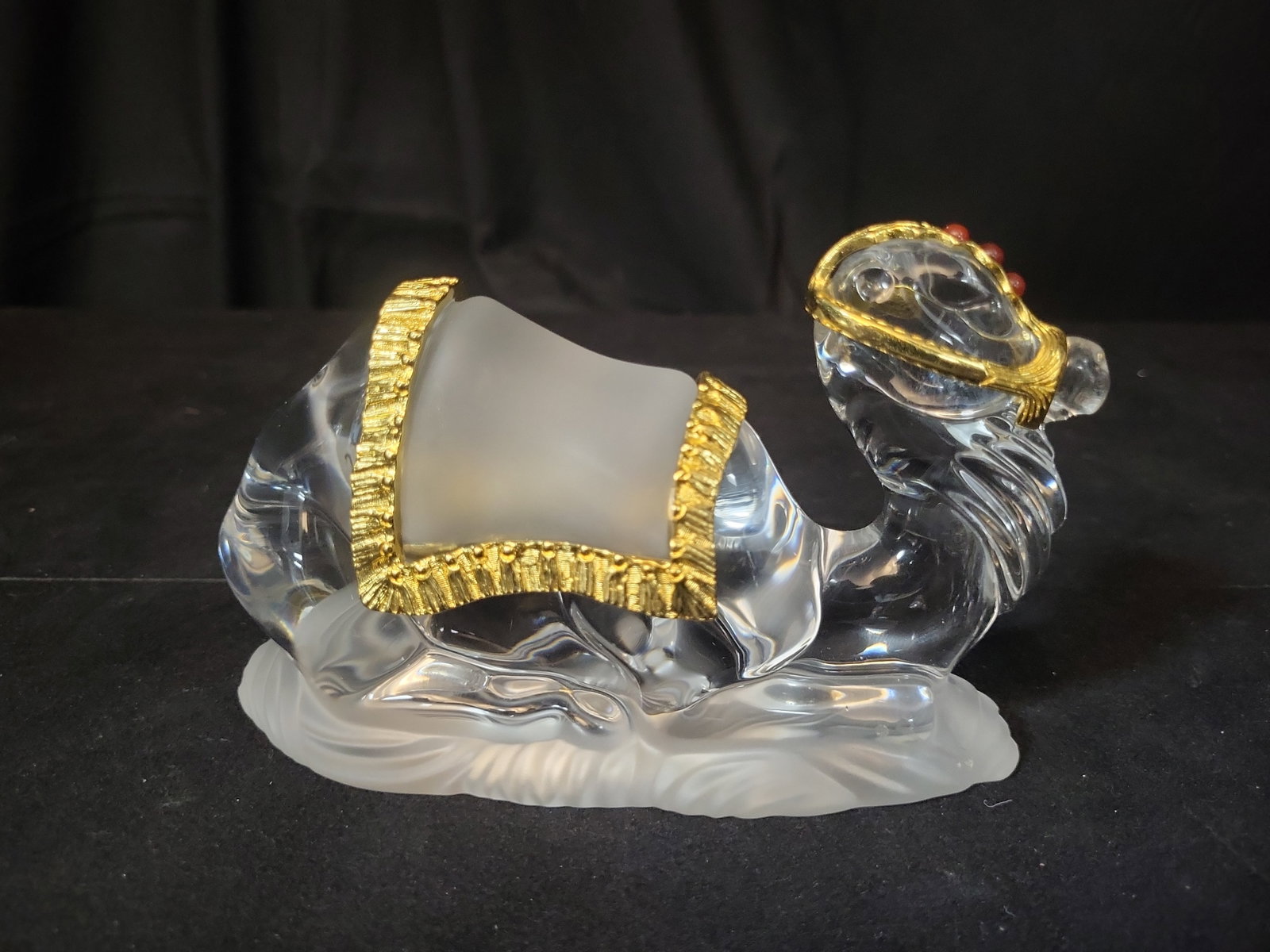 I02913 | Crystal Reclining Camel Figurine Attributed to Gorham (1 of 5)