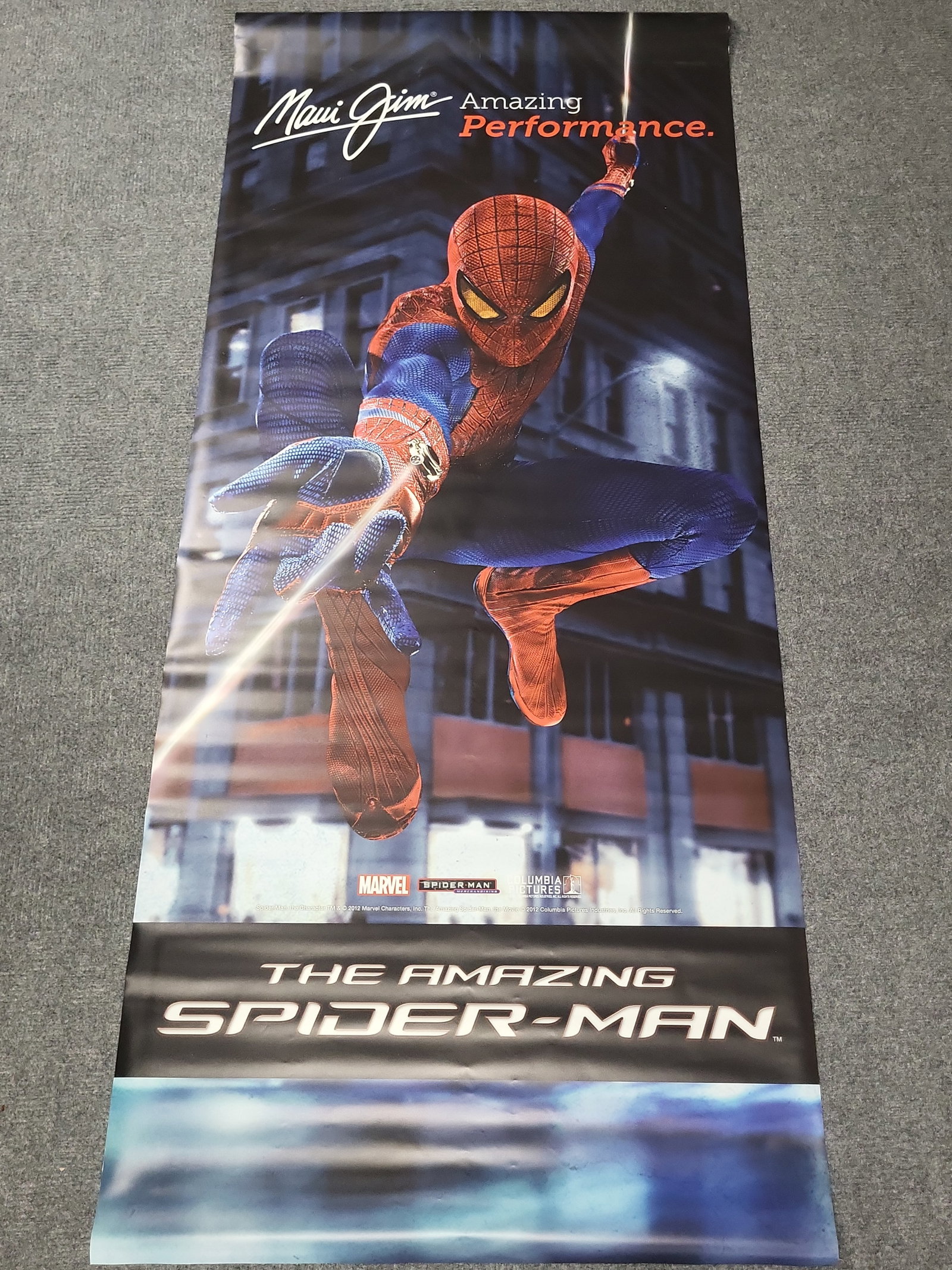 I02846 | Double-Sided The Amazing Spider-Man and Maui Jim Promotional Vinyl Banner, 2012 (1 of 7)