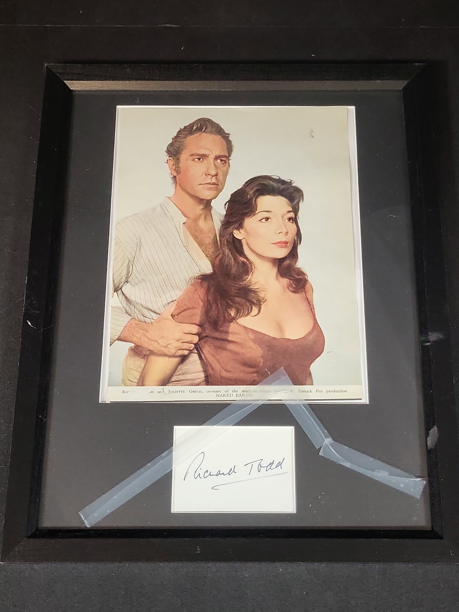 I02949 | Richard Todd Signed Autograph and The Naked Earth Movie Publicity Photograph (1 of 5)