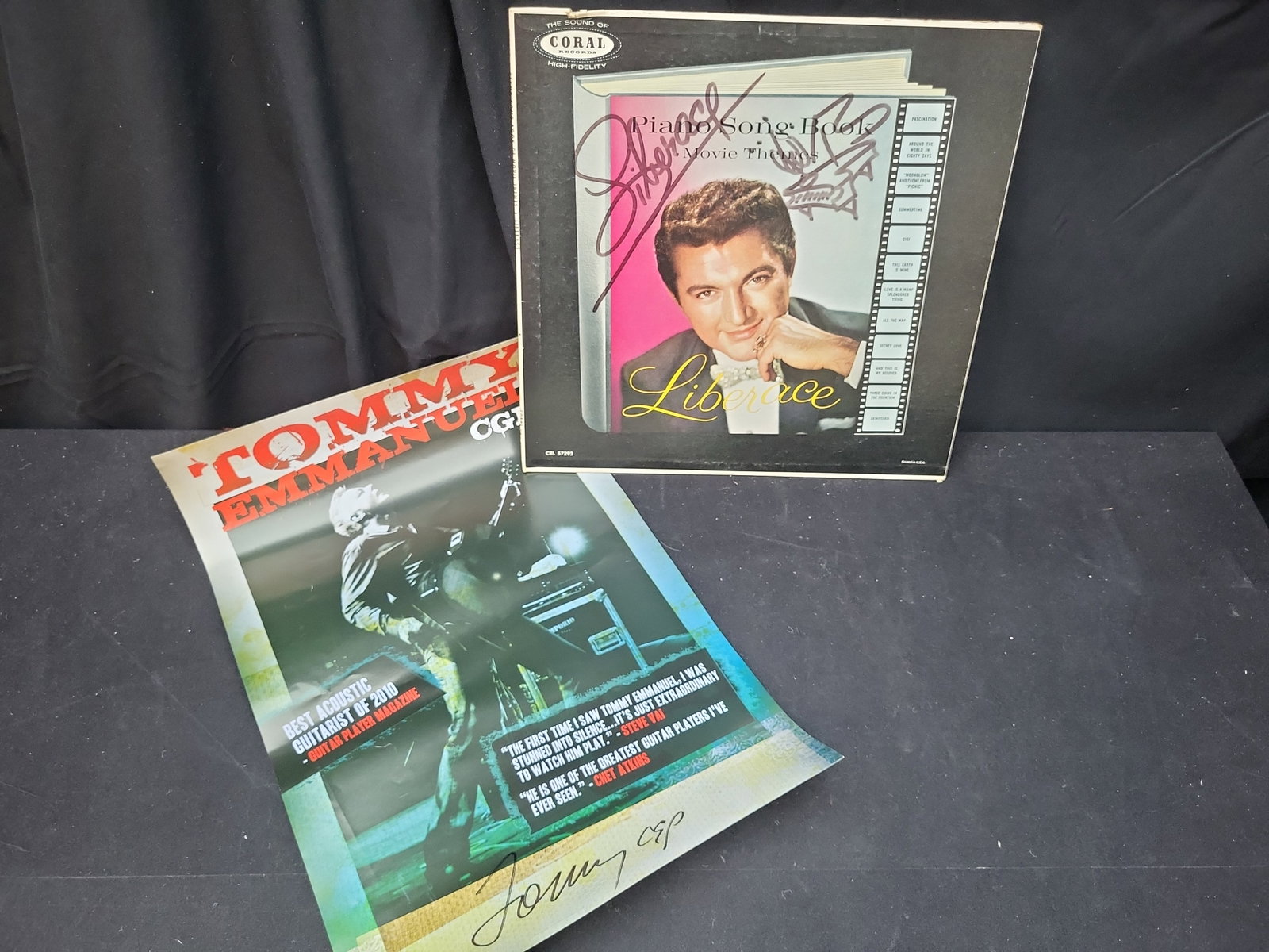I02922 | Two Items of Autographed Musical Memorabilia Featuring Liberace and Tommy Emmanuel (1 of 6)