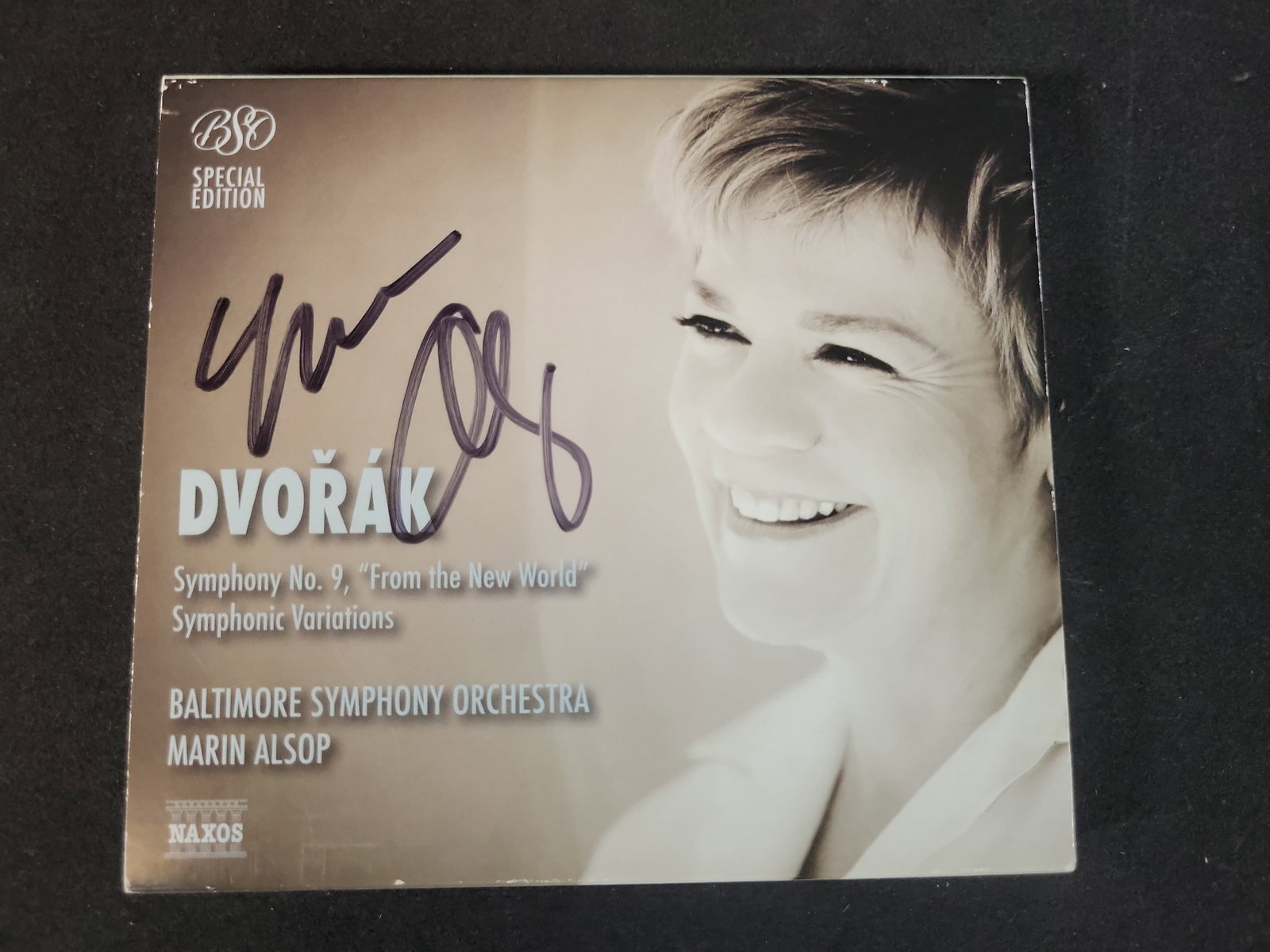 I02568 | Marin Alsop Signed Baltimore Symphony Orchestra Dvorak Symphony No. 9 CD (1 of 4)