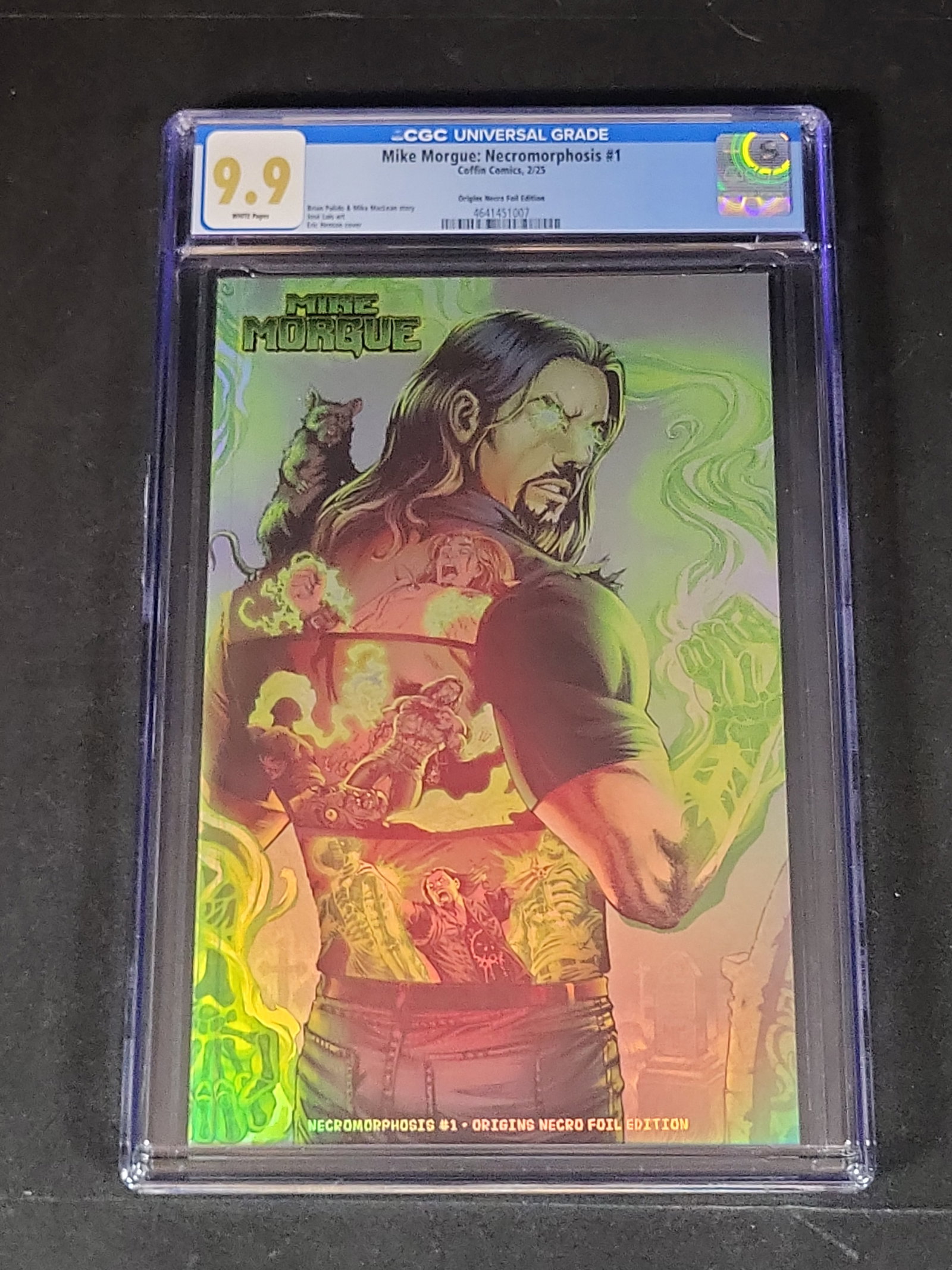 I02878 | Mike Morgue Necromorphosis 1 Origins Necro Foil Edition Coffin Comics CGC 9.9 (1 of 3)