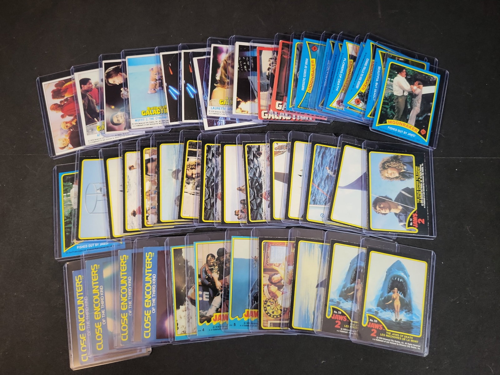 I02918 | Collection of 43 Vintage Topps and O-Pee-Chee Non-Sport Trading Cards Featuring Jaws 2, (1 of 5)