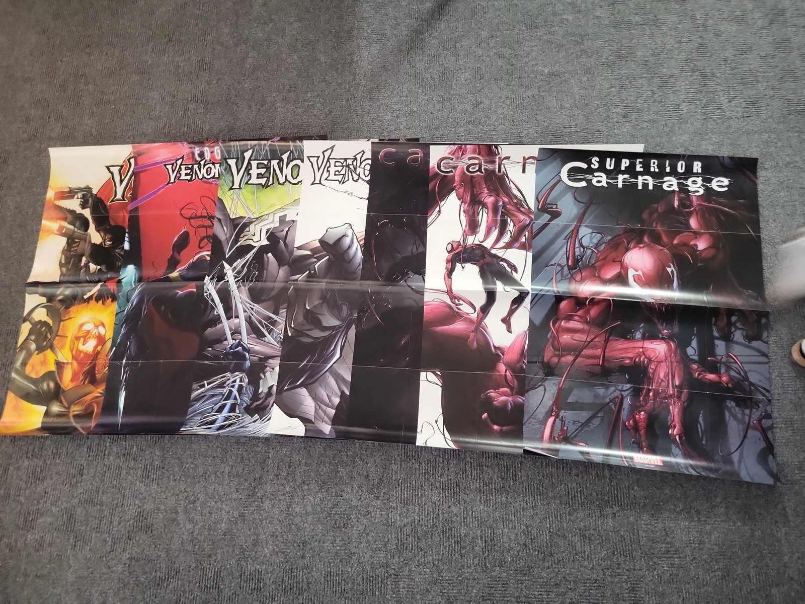 I02993 | A Collection of Seven Marvel Comics Promotional Posters Featuring Venom and Carnage (1 of 5)