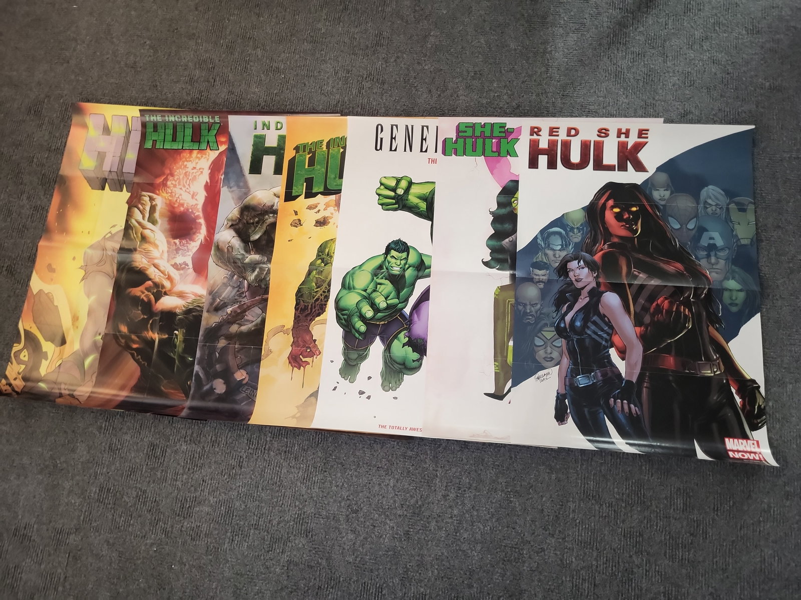 I03001 | A Collection of Seven Original Marvel Comics Promotional Posters Featuring Hulk Titles (1 of 5)