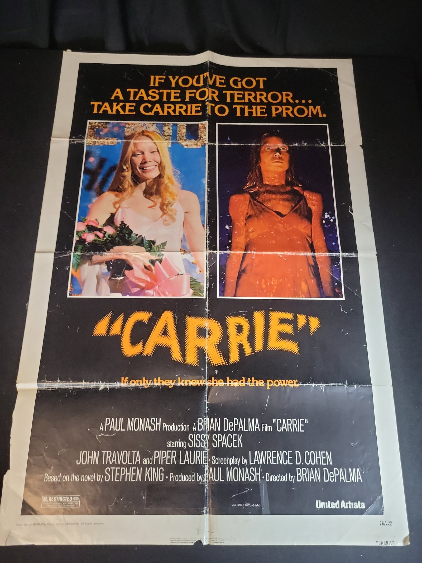 I02767 | Original US One-Sheet Movie Poster for Carrie, 1976 (1 of 4)