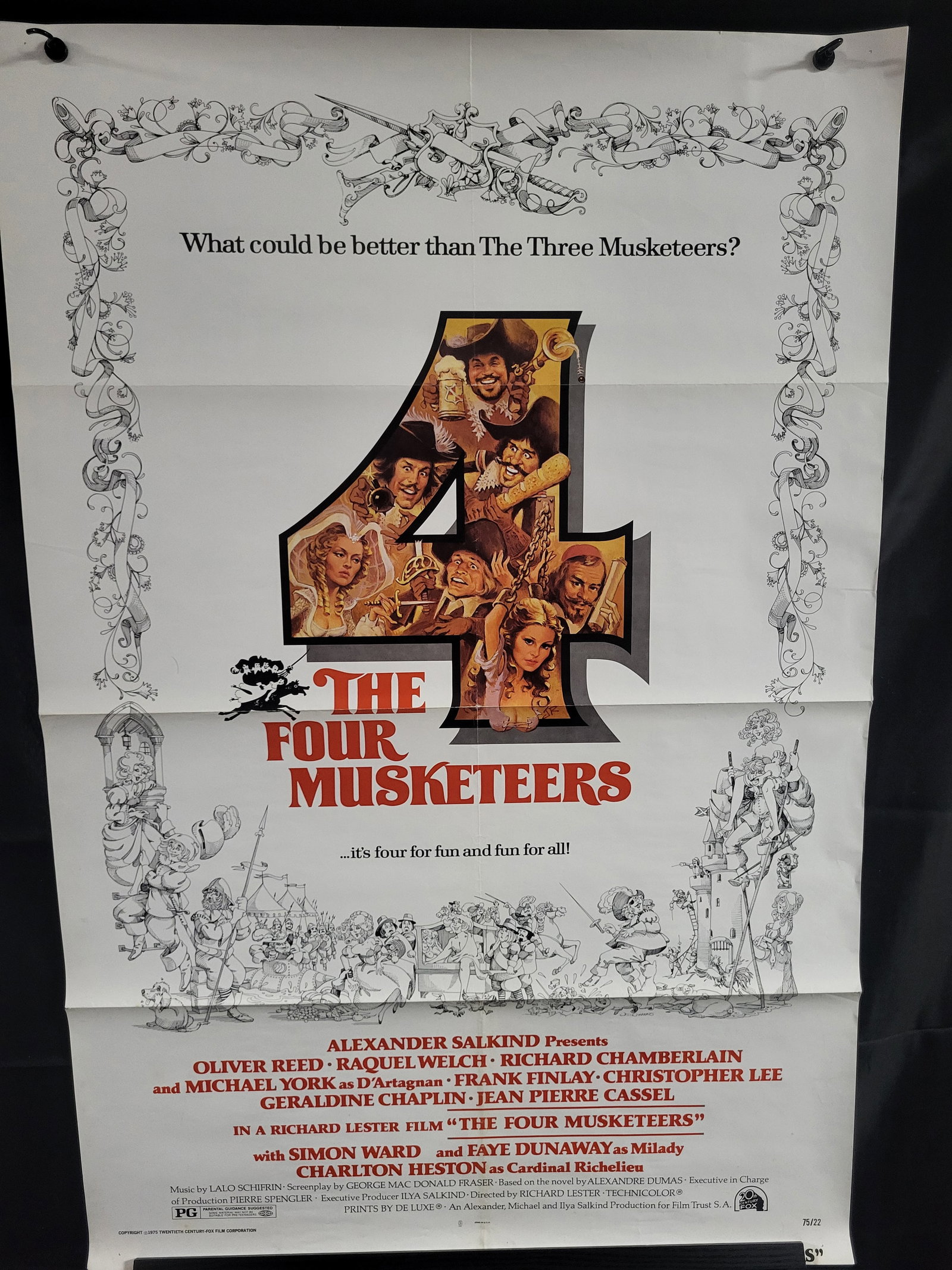 I00448 | Original One-Sheet Movie Poster for The Four Musketeers 1975 (1 of 4)
