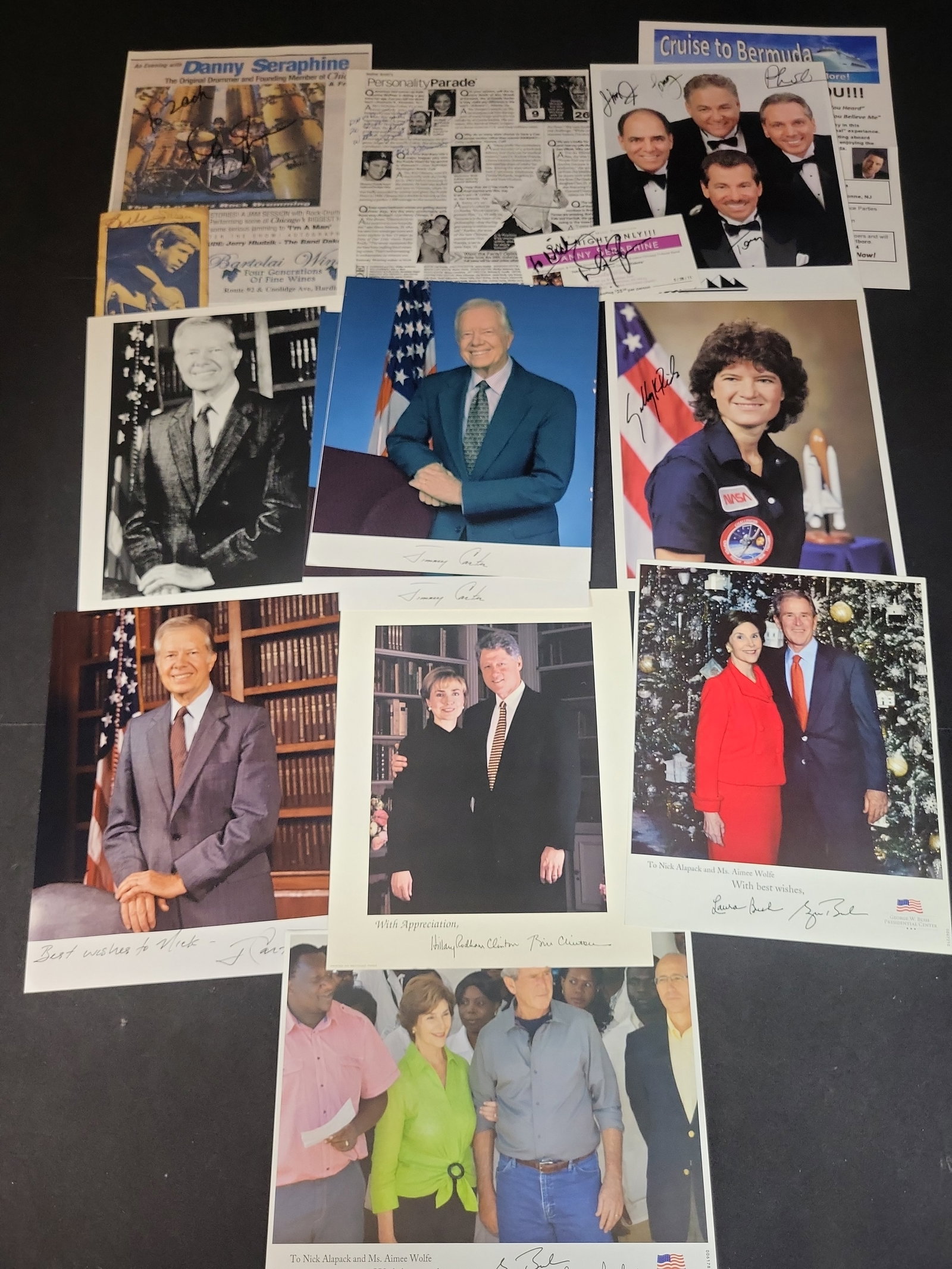 I03029 | A Collection of Autographed Presidential, NASA, and Music Memorabilia: BID PER WHAT YOU SEE IN THE PHOTO, NOT THE AI GENERATED TITLES AND DESCRIPTIONS! A Collection of Autographed Presidential, NASA, and Music Memorabilia This lot features a collection of approximately 1