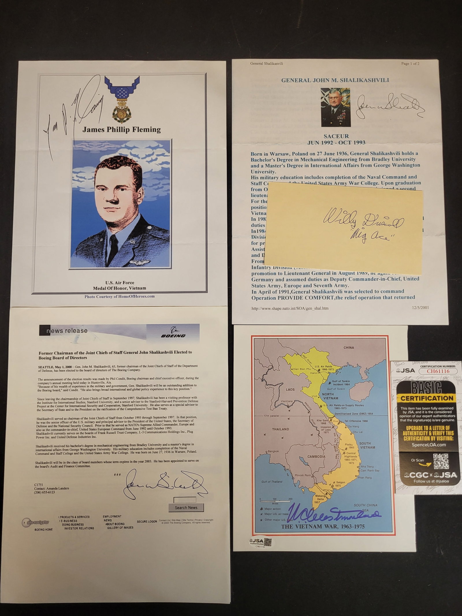 I03385 | A Collection of Autographed United States Military Ephemera Including General William (1 of 7)
