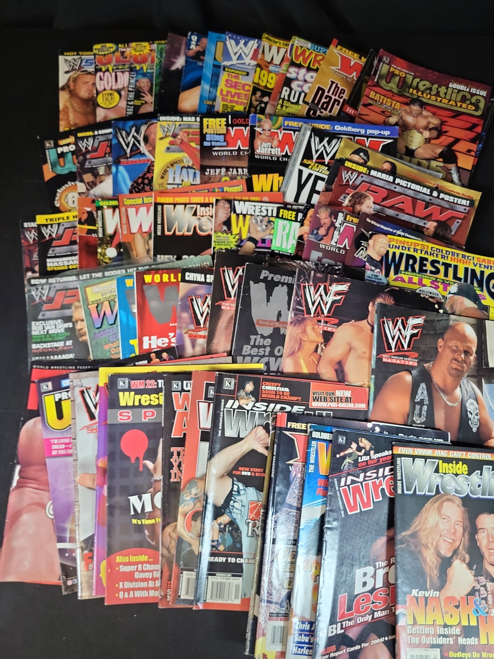 I03211 | Collection of Vintage Professional Wrestling Magazines, WWF, WWE, and WCW, c. 1990s-2000s (1 of 5)