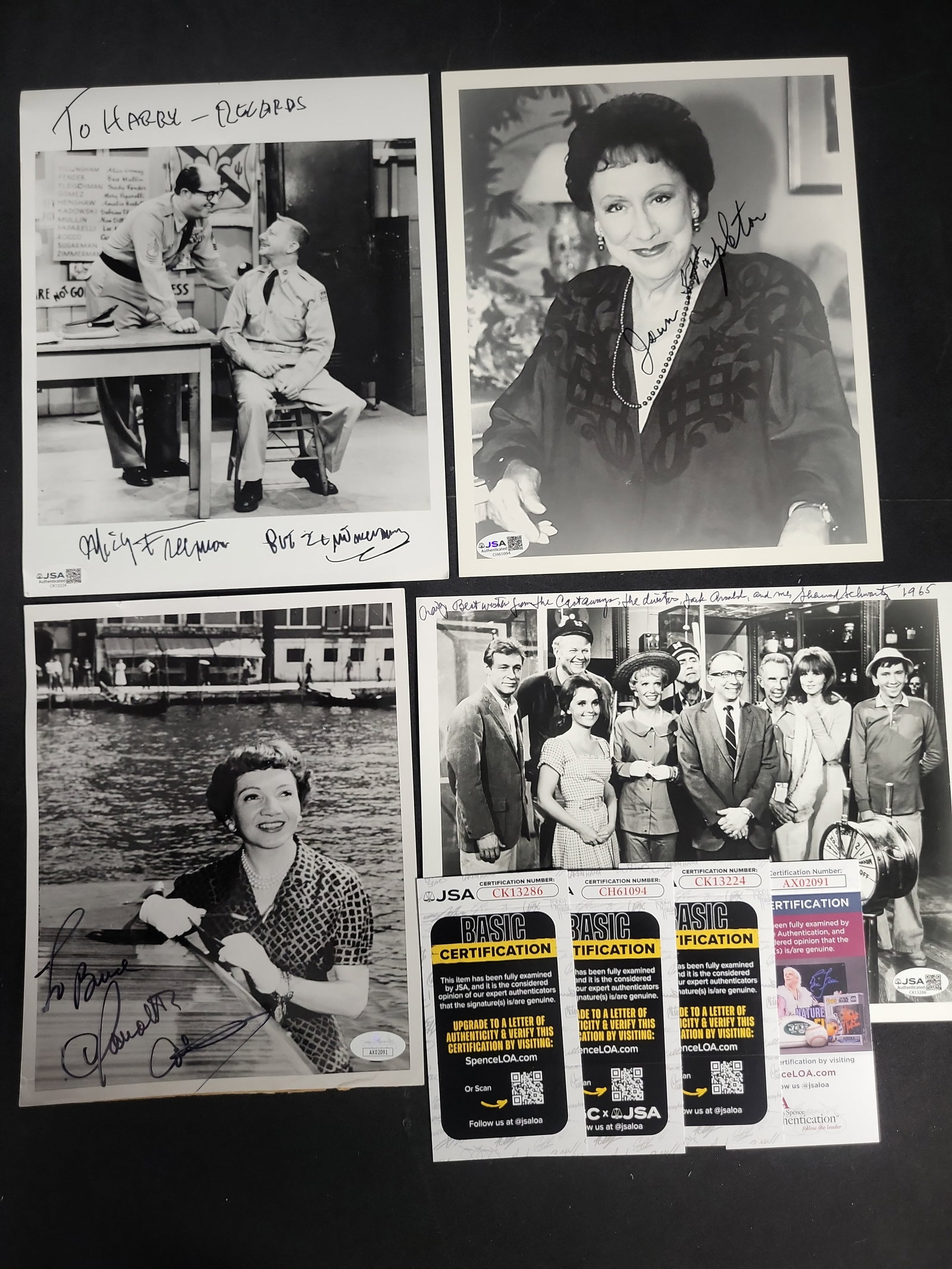 I03399 | Four Autographed Vintage Television Production and Promotional Photographs with JSA (1 of 7)