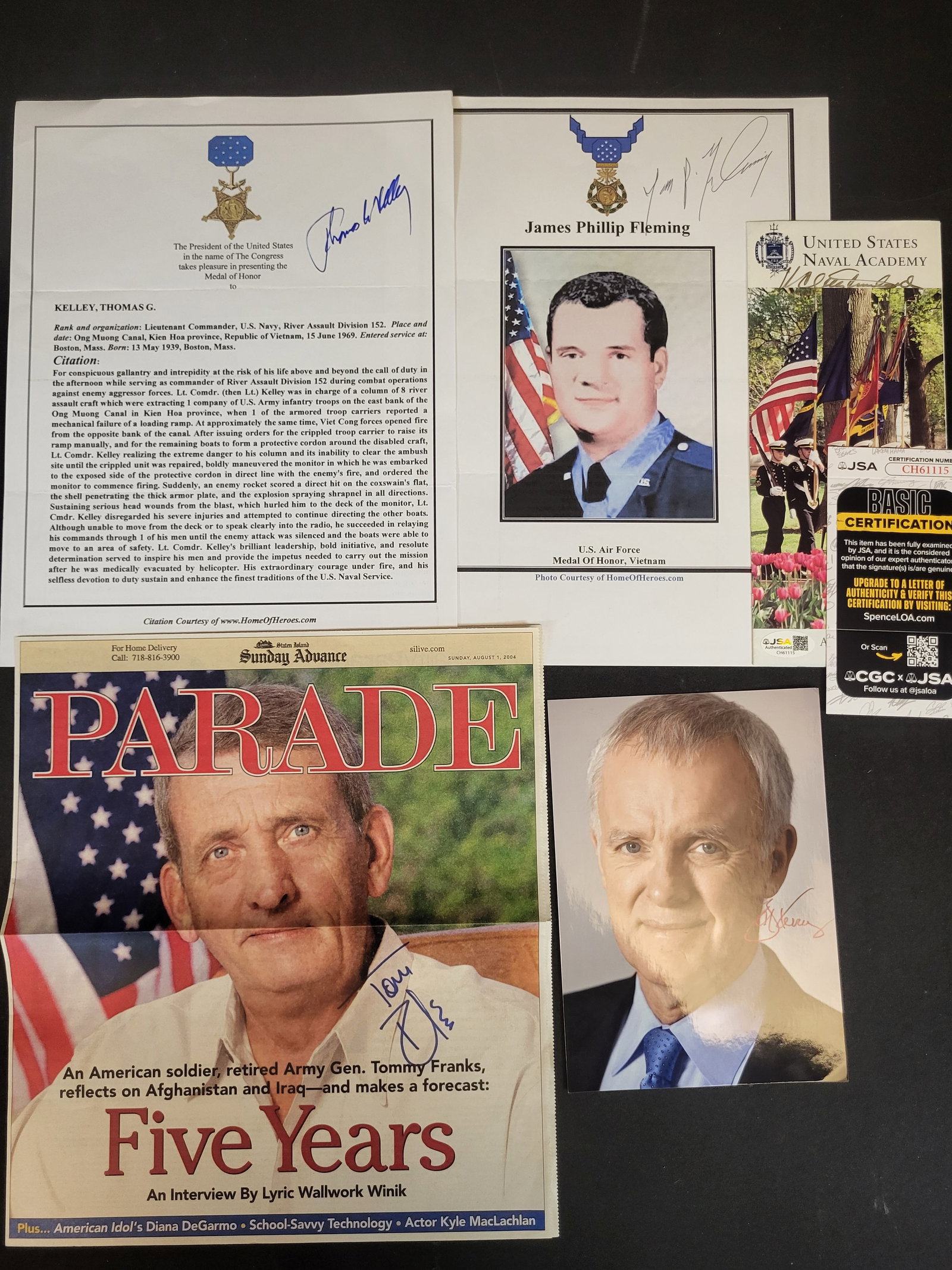 I03387 | A Collection of Five Autographed U.S. Military Memorabilia Items Including General Tommy (1 of 6)