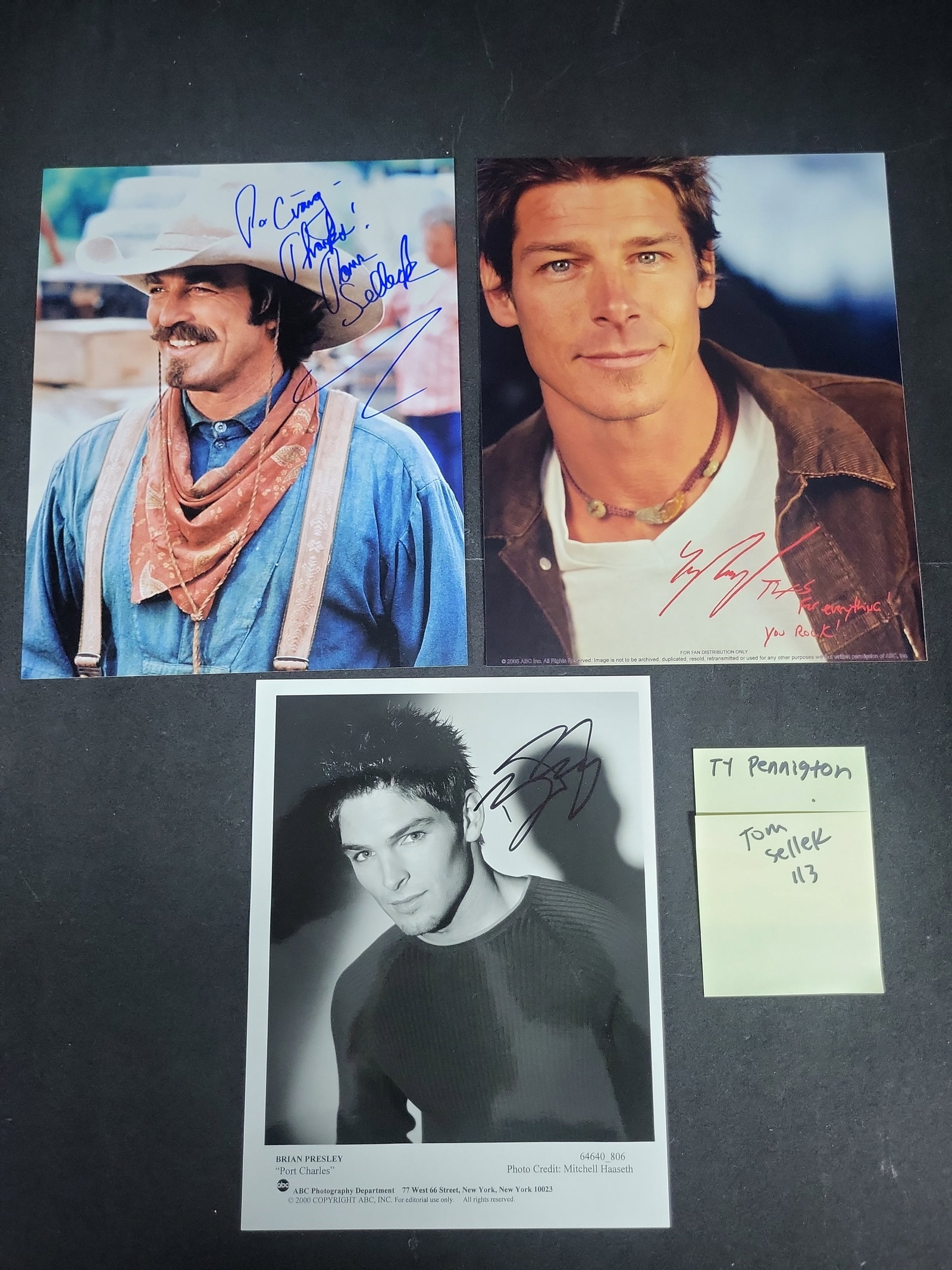 I03389 | Three Autographed Television and Film Publicity Photographs Featuring Ty Pennington, Tom (1 of 5)
