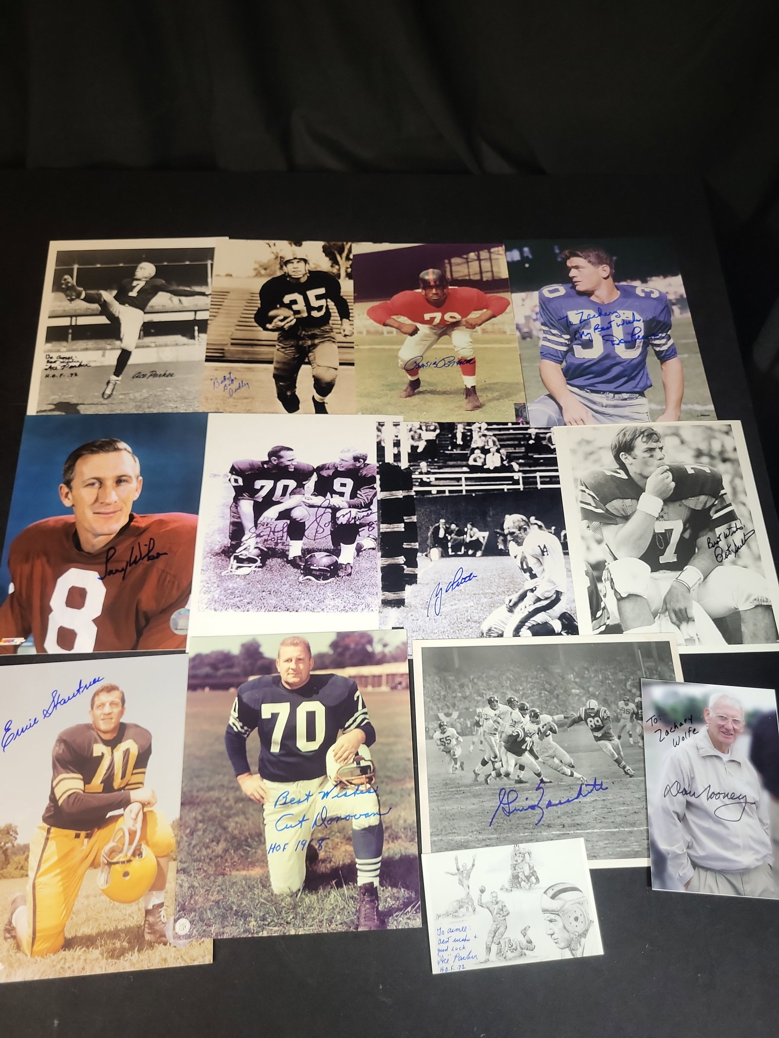 I03027 | Collection of Thirteen Autographed NFL Hall of Fame Photographs and Ephemera (1 of 7)
