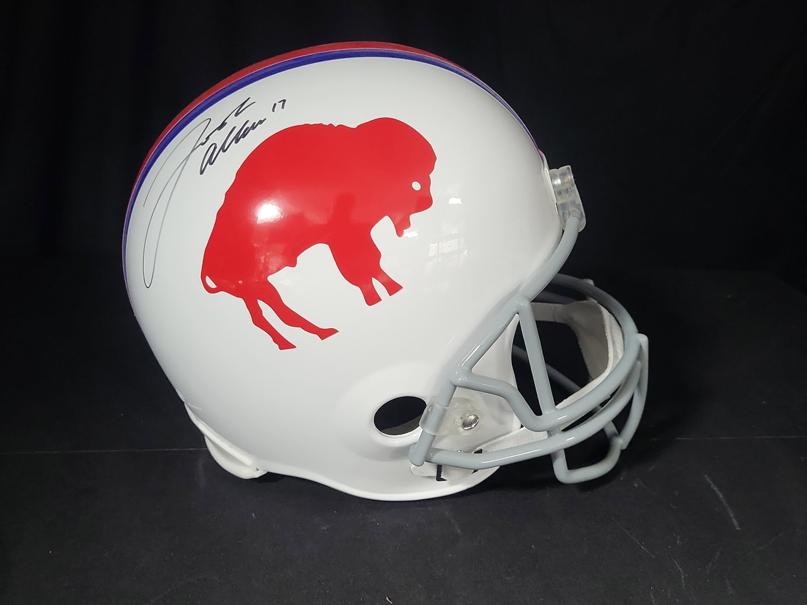 I03554 | Josh Allen Autographed Buffalo Bills Full-Size Replica 1965-1973 Throwback Football Helmet (1 of 6)