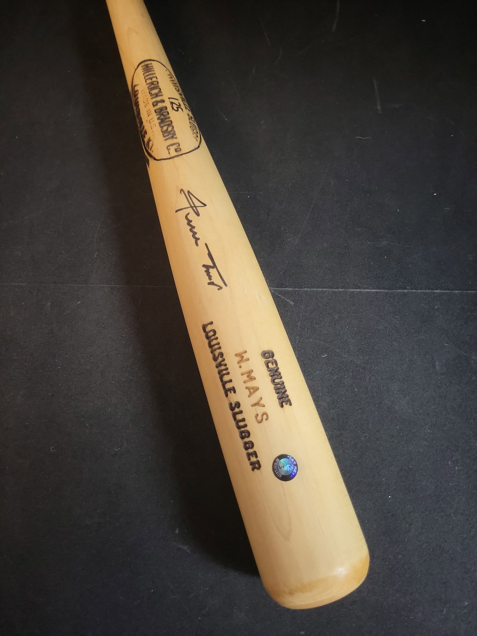 I02749 | Willie Mays Autographed Louisville Slugger Model 125 Baseball Bat with Say Hey (1 of 7)