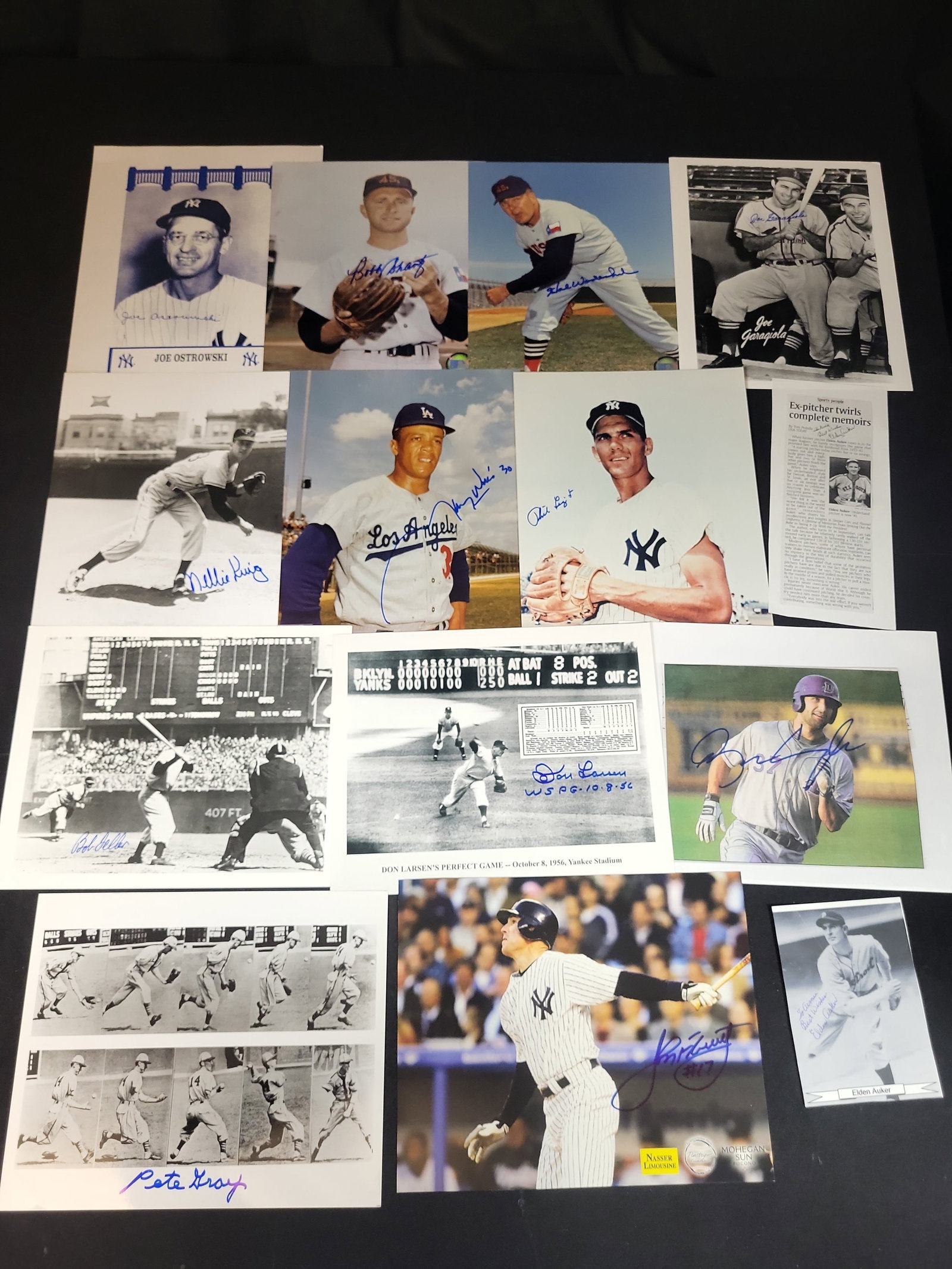 I03022 | A Collection of 14 Pieces of Baseball Memorabilia Including 13 Autographed Photographs and (1 of 14)