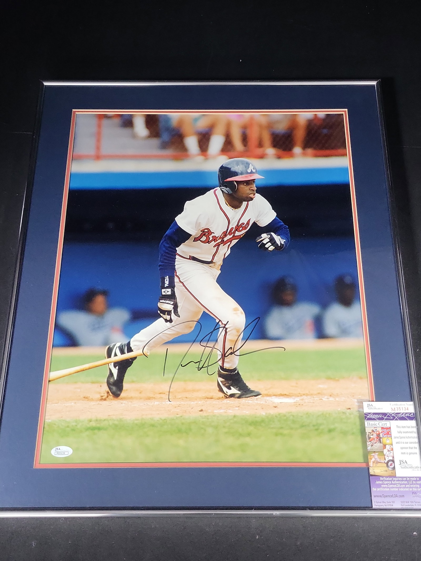 I03577 | Deion Sanders Atlanta Braves Signed and Framed Photograph with JSA Authentication (1 of 5)