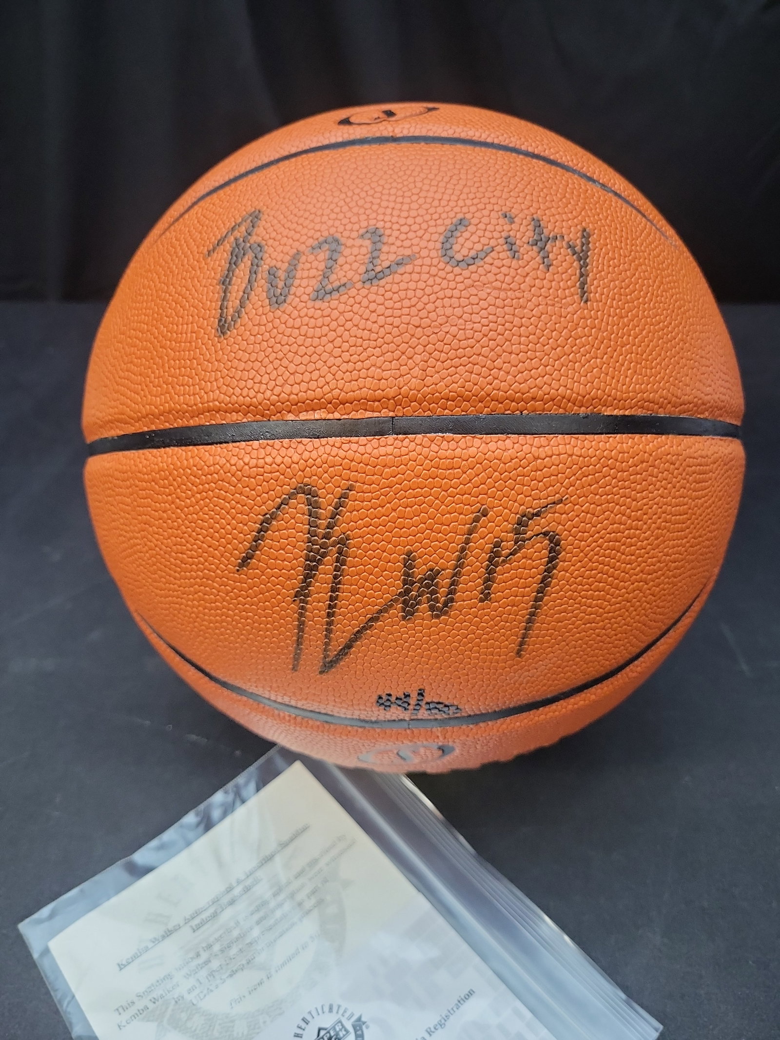 I03857 | Kemba Walker Autographed and Inscribed Charlotte Hornets Spalding NBA Basketball UDA (1 of 11)