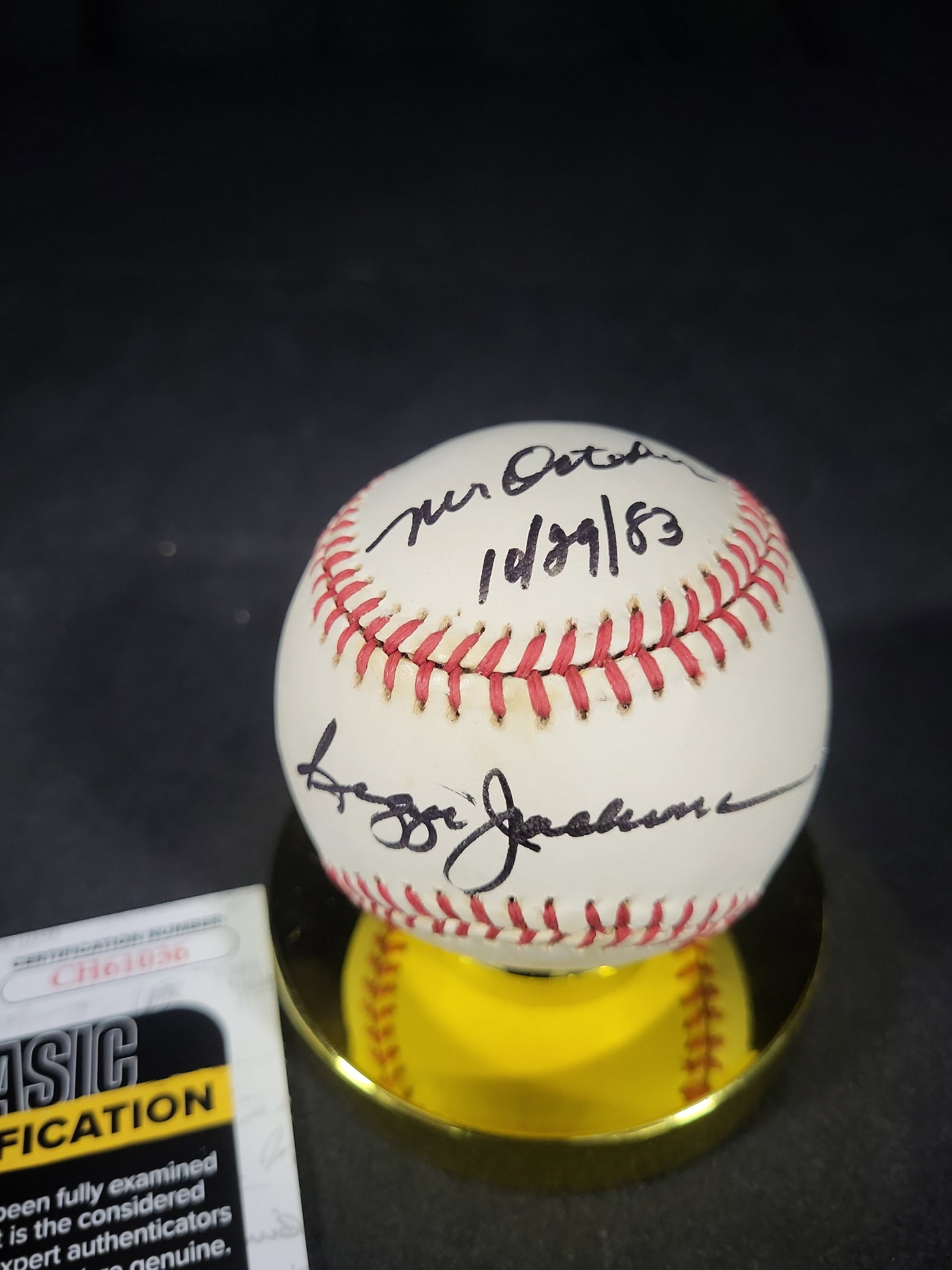 I01385 | Reggie Jackson Autographed and Inscribed Official American League Baseball JSA (1 of 5)