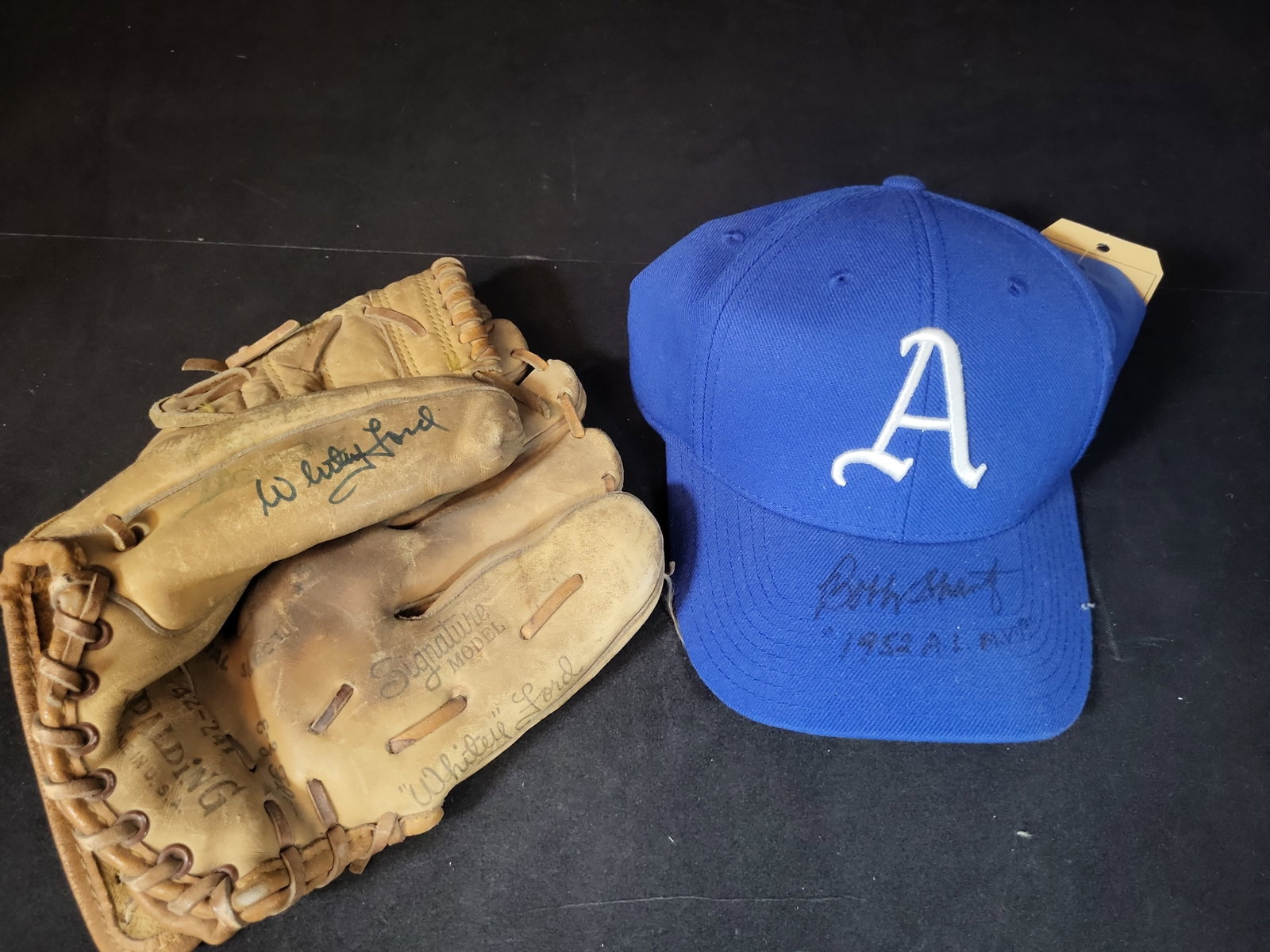I03055 | Two Pieces of Signed Baseball Memorabilia Featuring a Whitey Ford Model Glove and a Bobby (1 of 7)