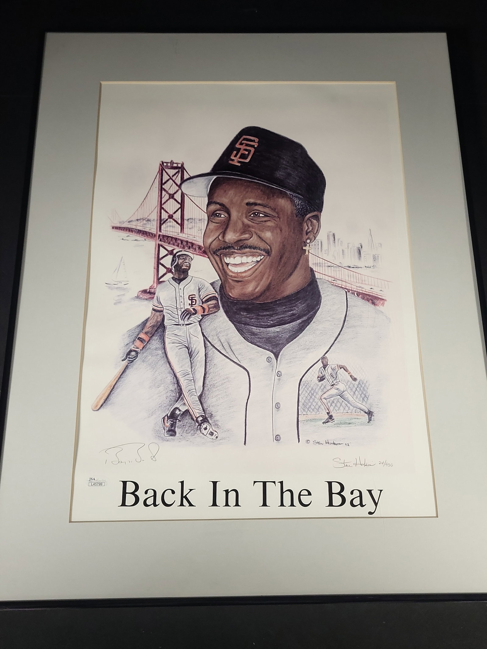 I03578 | Barry Bonds San Francisco Giants Signed Limited Edition Art Print Back In The Bay by Steve (1 of 6)