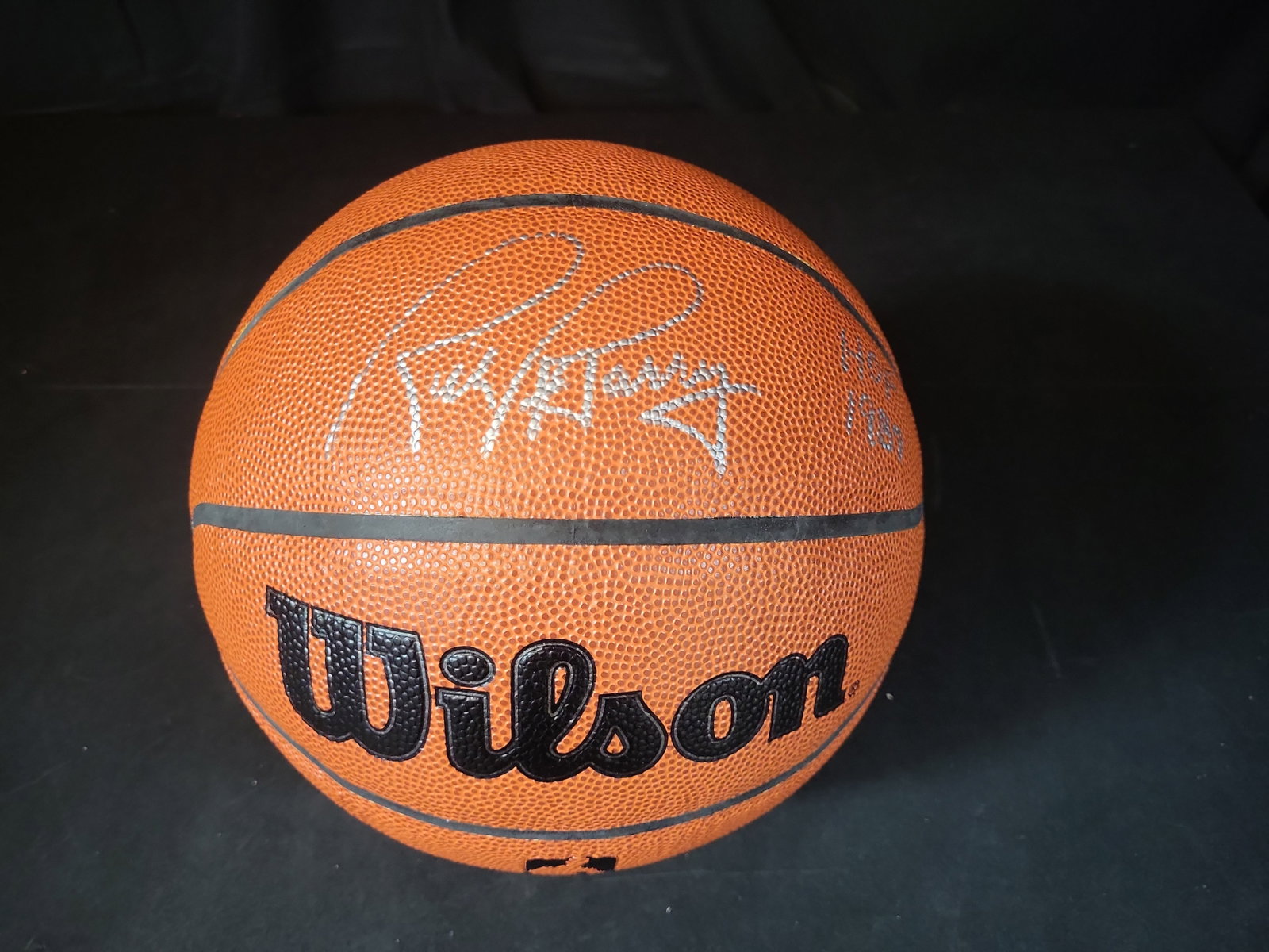 I03098 | Rick Barry Autographed Wilson Basketball with HOF 1987 Inscription and Schwartz Sports (1 of 4)