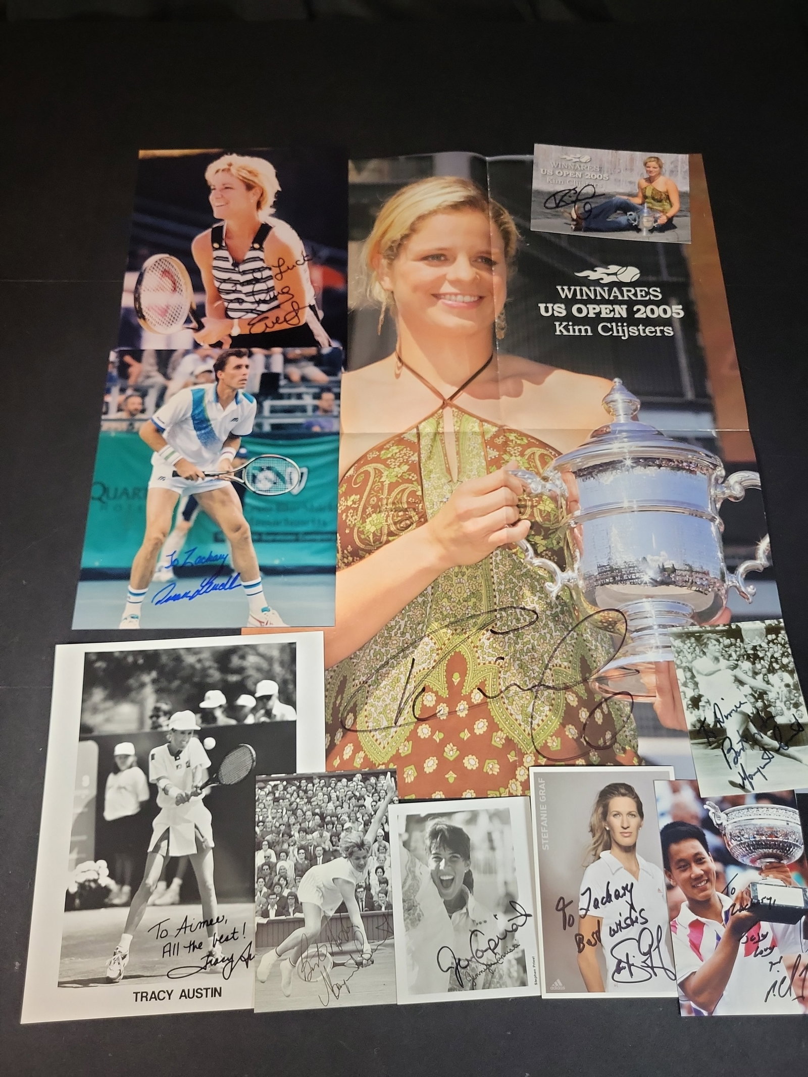 I03015 | A Collection of Ten Signed Professional Tennis Photographs, Poster, and Promotional Cards (1 of 7)