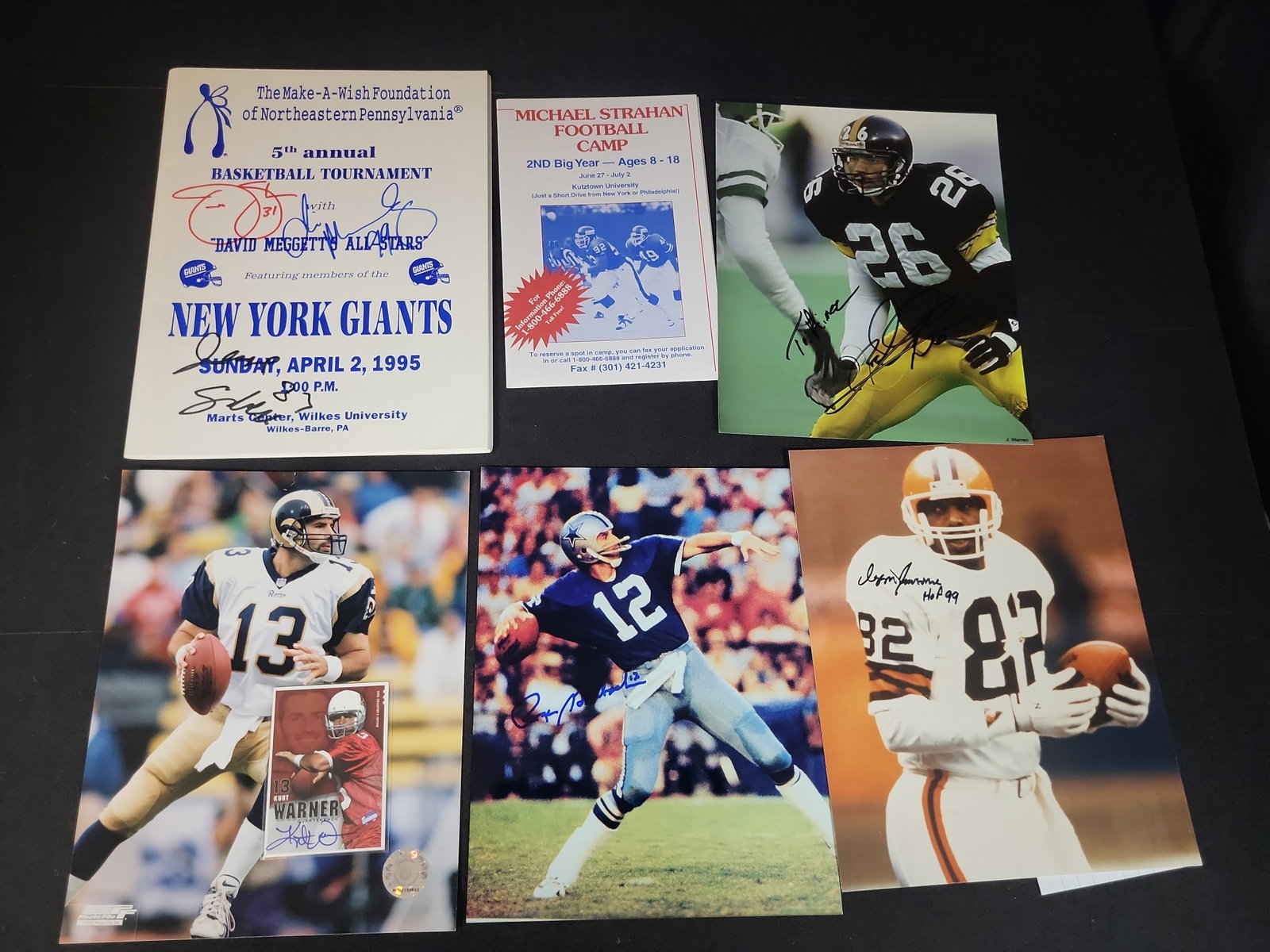 I03021 | A Collection of Six NFL Signed Photographs and Football Memorabilia Including Roger (1 of 11)