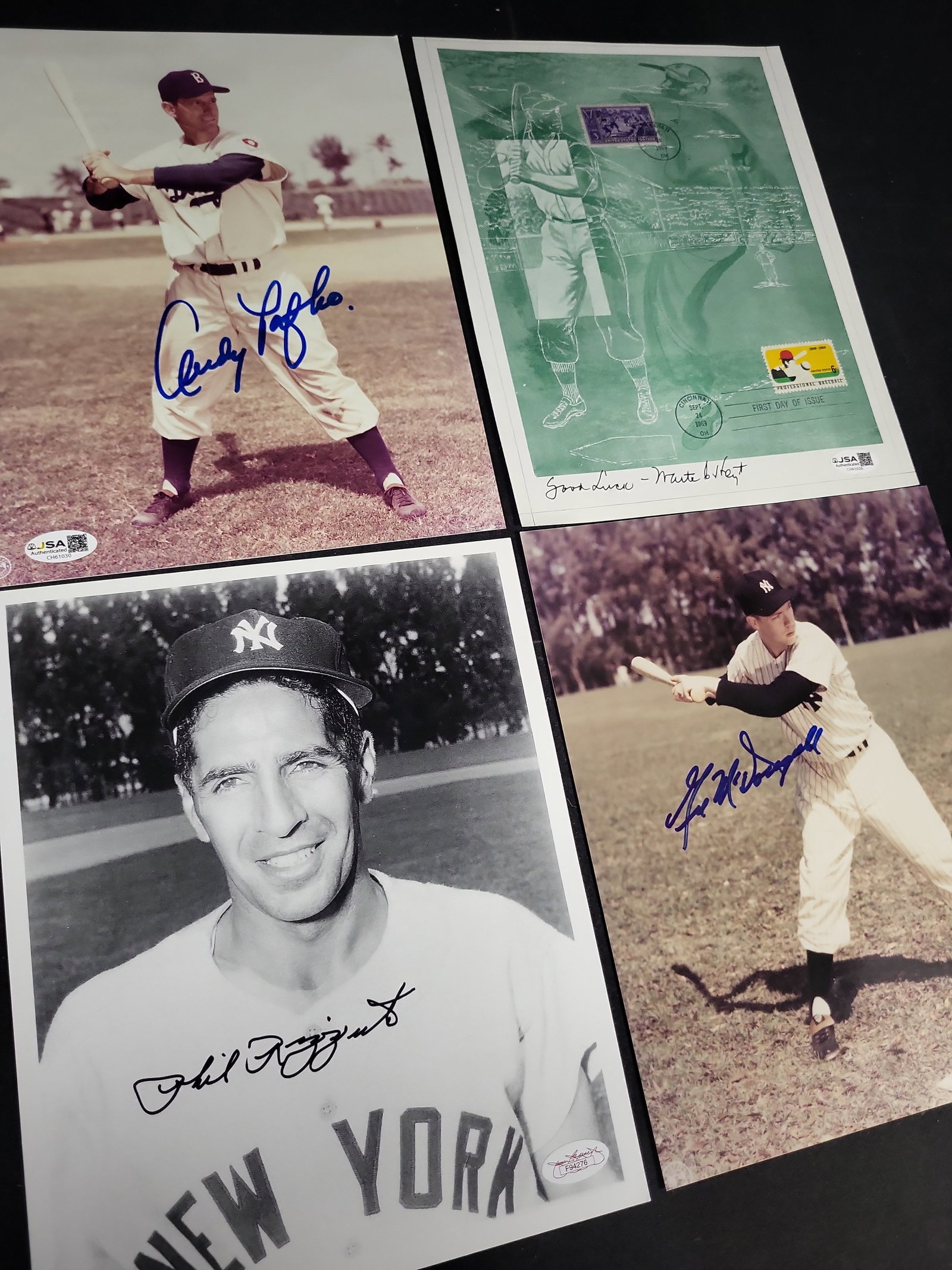 I03409 | A Collection of Four Autographed Baseball Photographs and Memorabilia Items Including Phil (1 of 7)