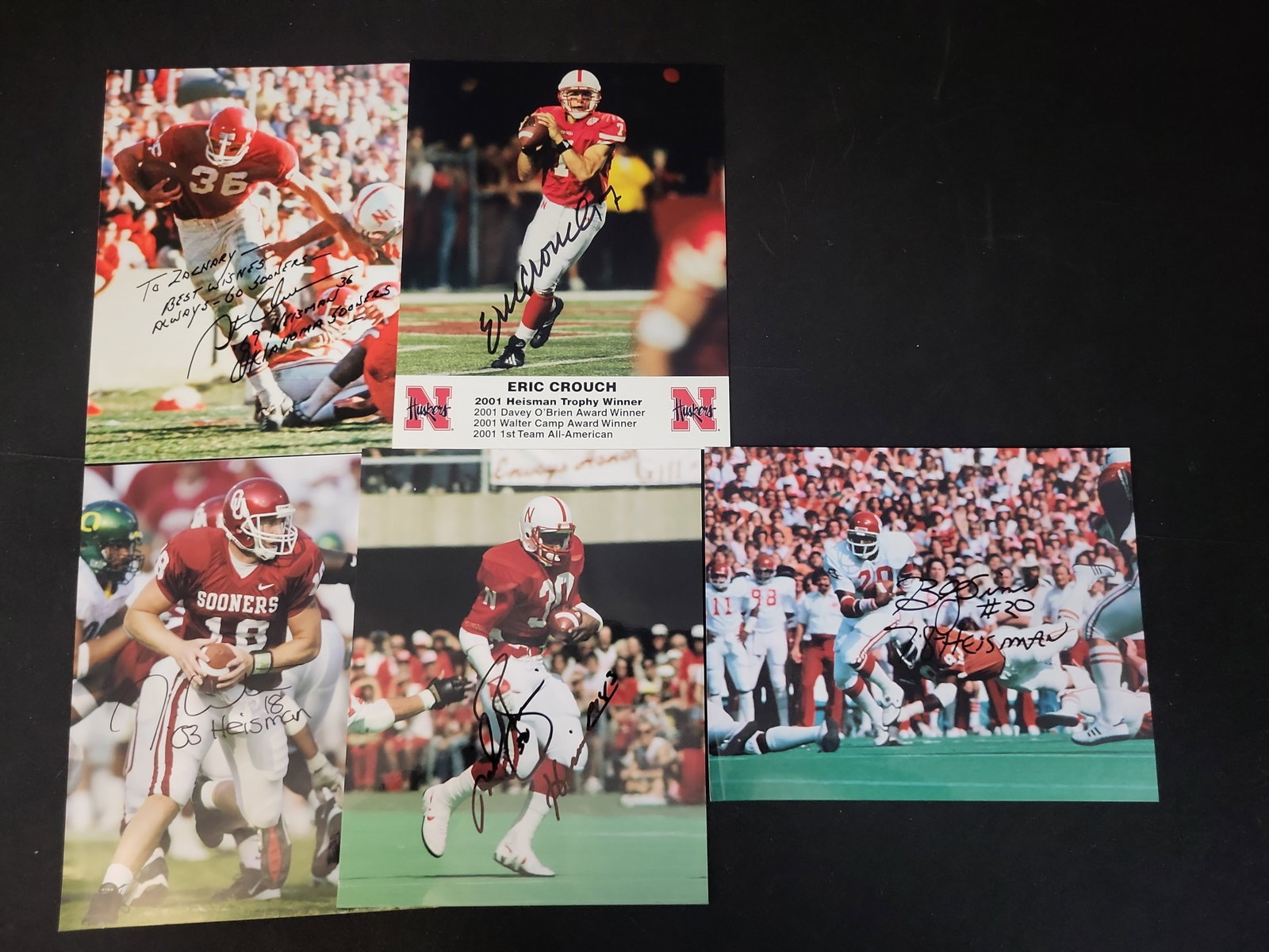 I01455 | Collection of Five University of Oklahoma and University of Nebraska Heisman Trophy Winners (1 of 14)