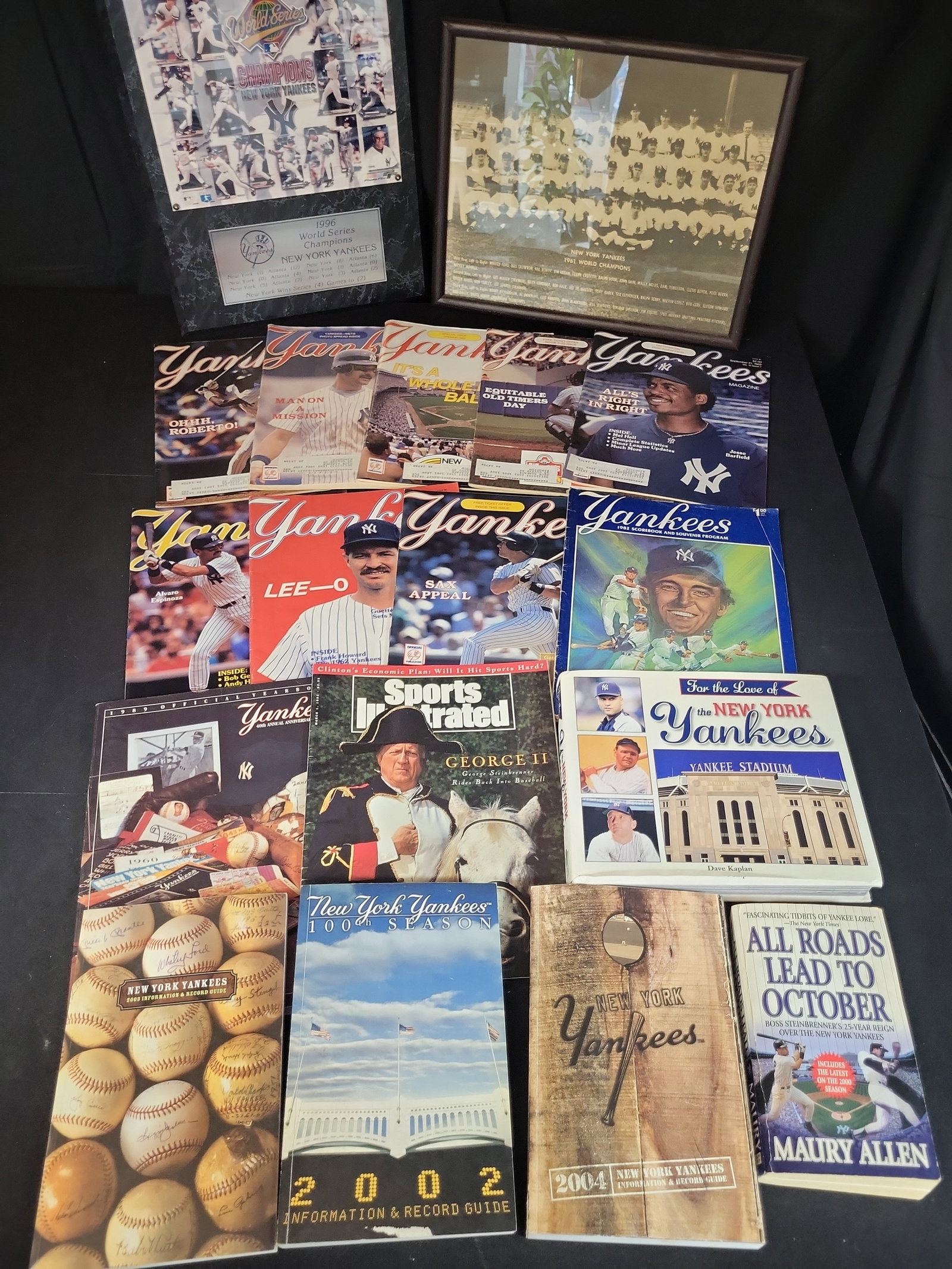 I03048 | Collection of New York Yankees Baseball Memorabilia Including Framed Photos, Magazines, and (1 of 7)