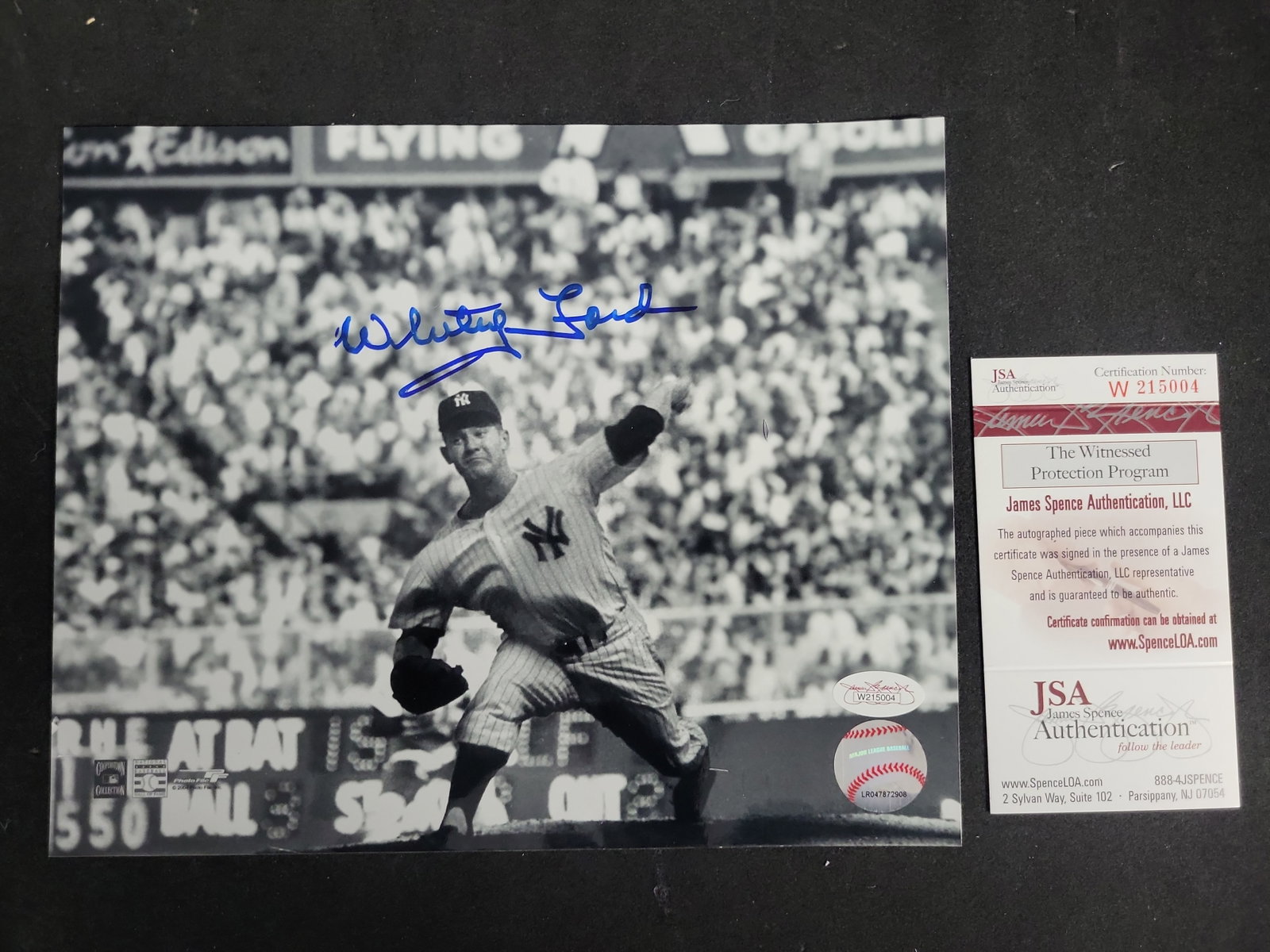 I03416 | Whitey Ford New York Yankees Autographed 8x10 Photograph with JSA and MLB Authentication (1 of 4)